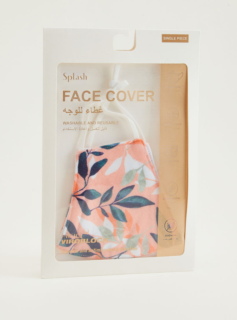 Printed Cotton Face Cover Mask with Adjustable Ear Loops-women-clothingaccessories-fashionmasks-image-4