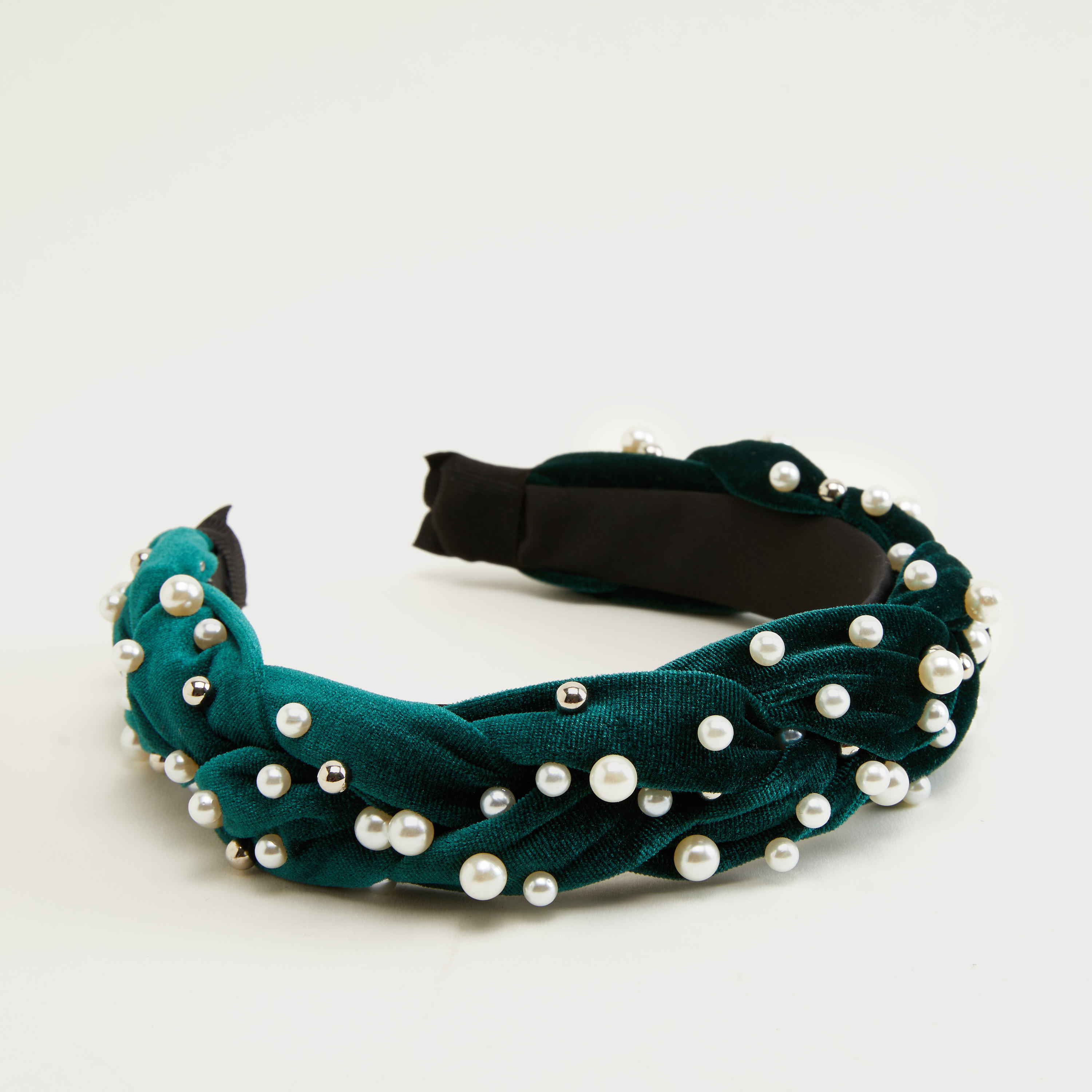 شريطة شعر مضفرة بتفاصيل لؤلؤ-women-hairaccessories-image-1