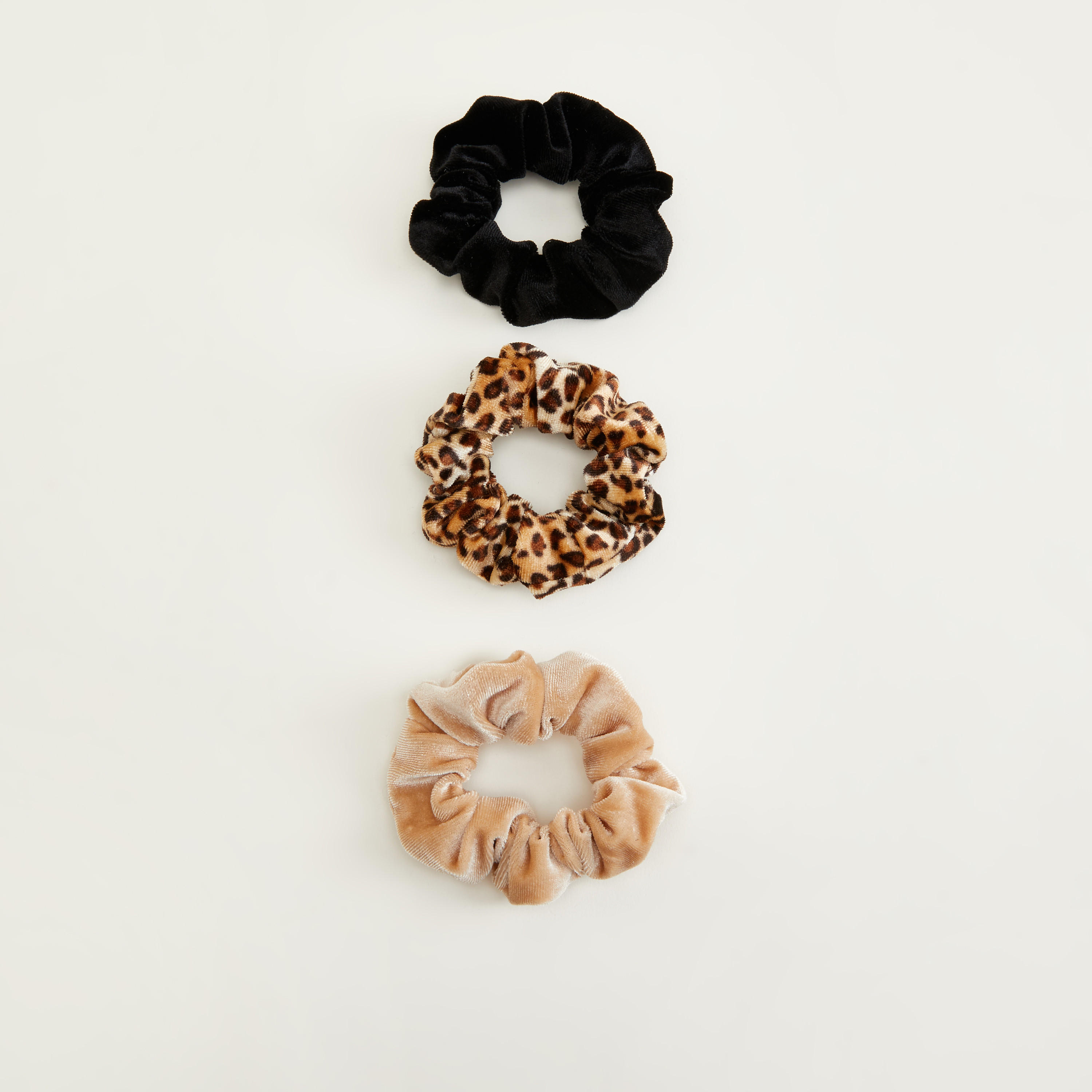 Set of 3 - Assorted Elasticated Fabric Hair Tie-women-hairaccessories-image-1