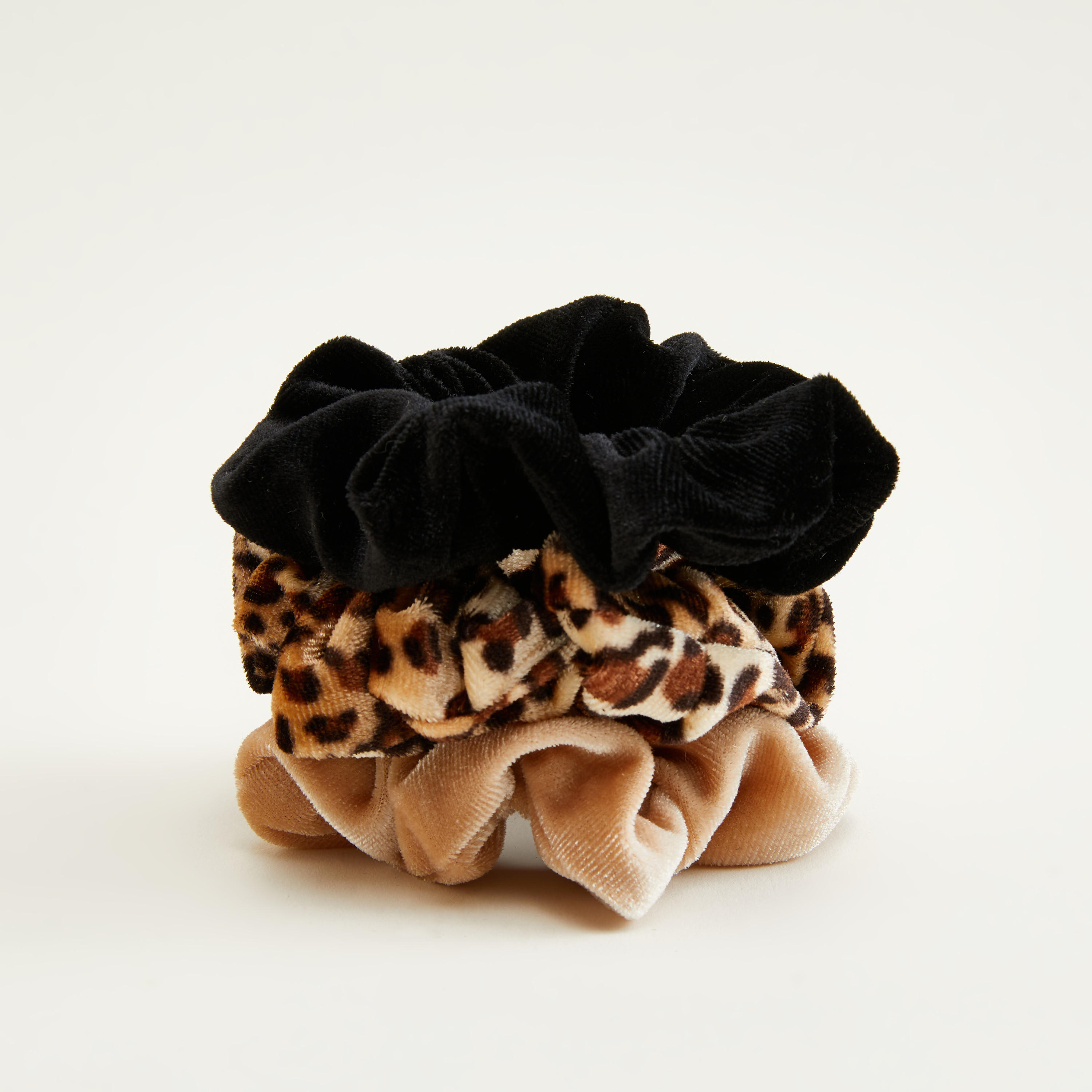 Set of 3 - Assorted Elasticated Fabric Hair Tie-women-hairaccessories-image-4