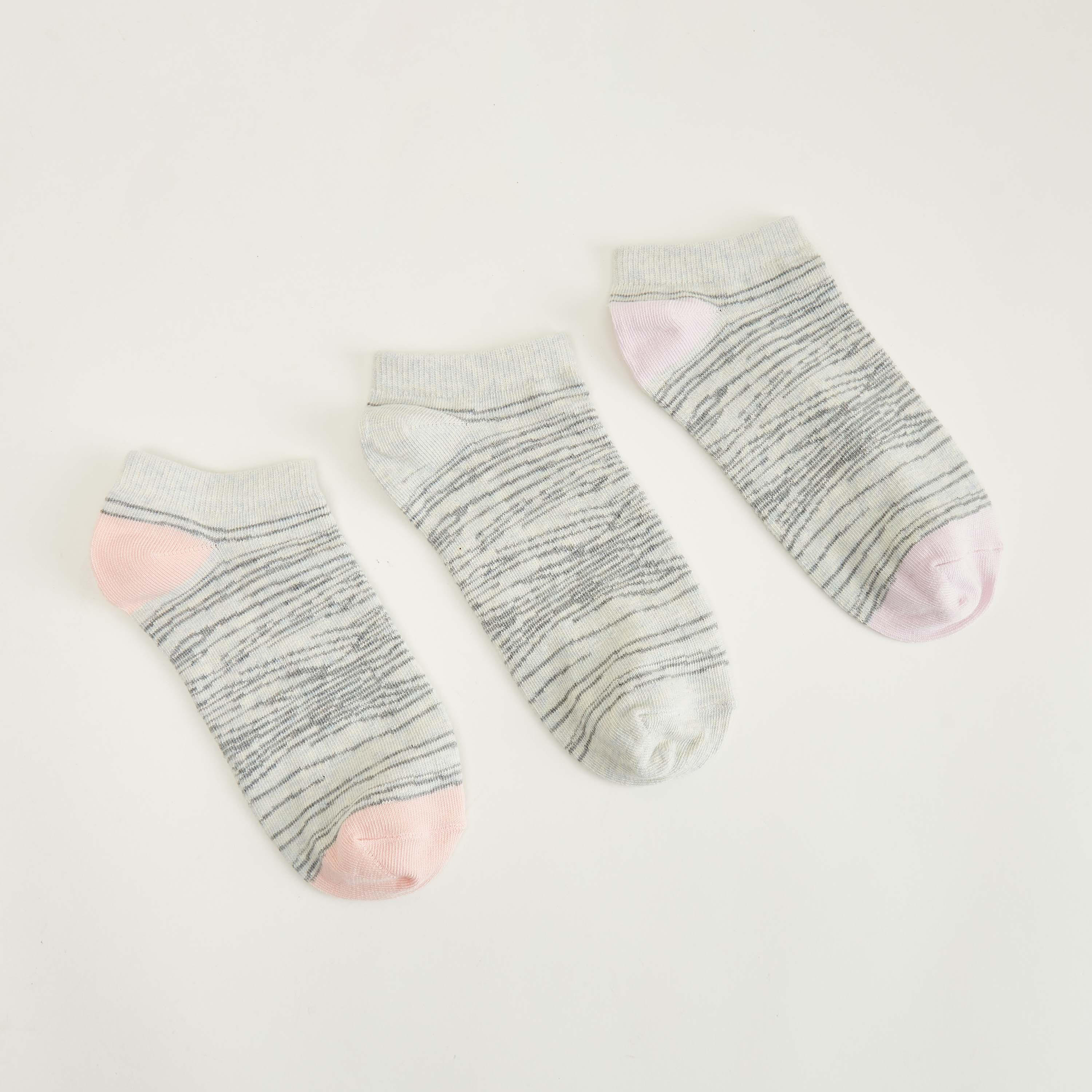 Set of 3 - Printed No Show Socks-women-socksandstockings-image-1