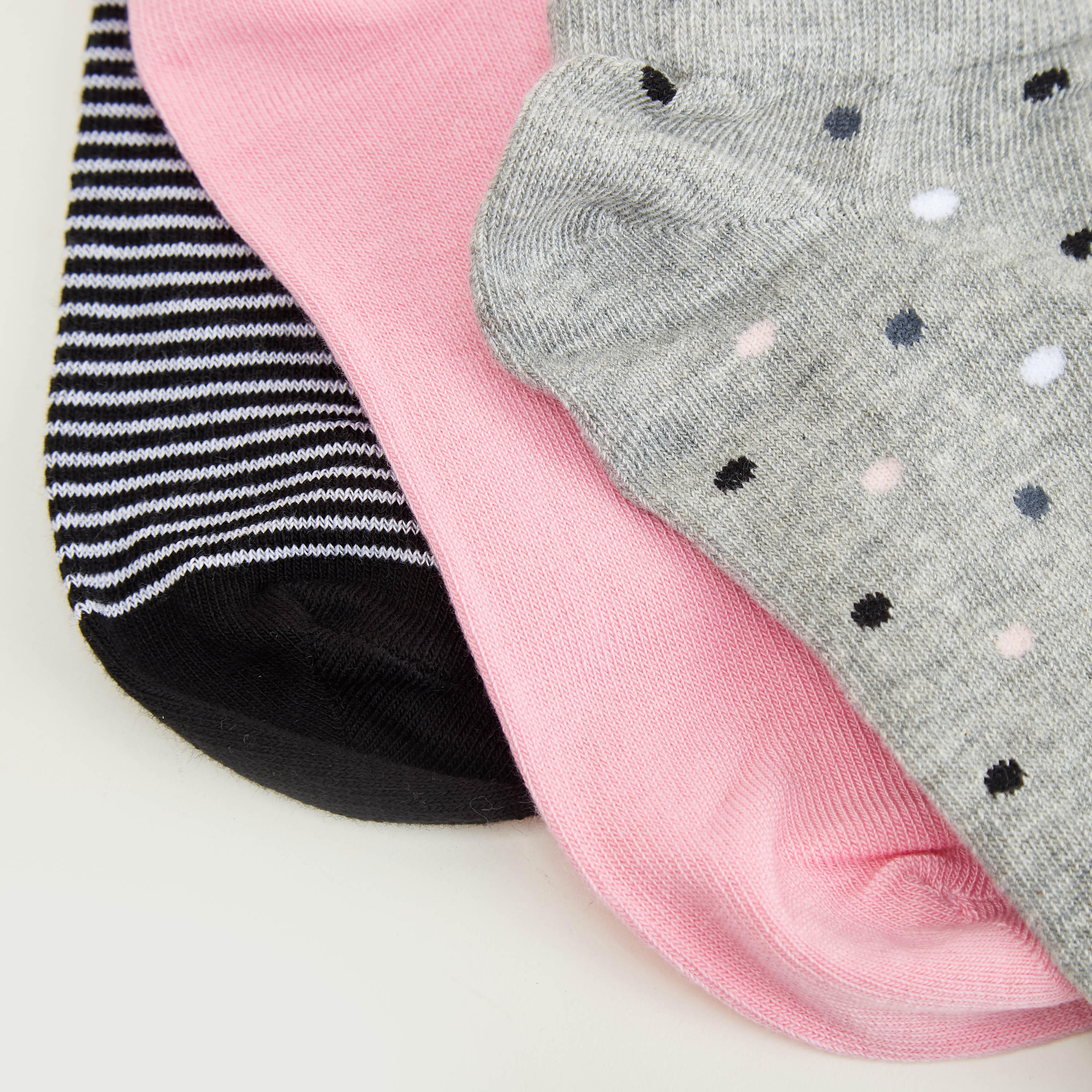 جوارب متنوعة بطول الكاحل - طقم من 3 أزواج-women-socksandstockings-image-1