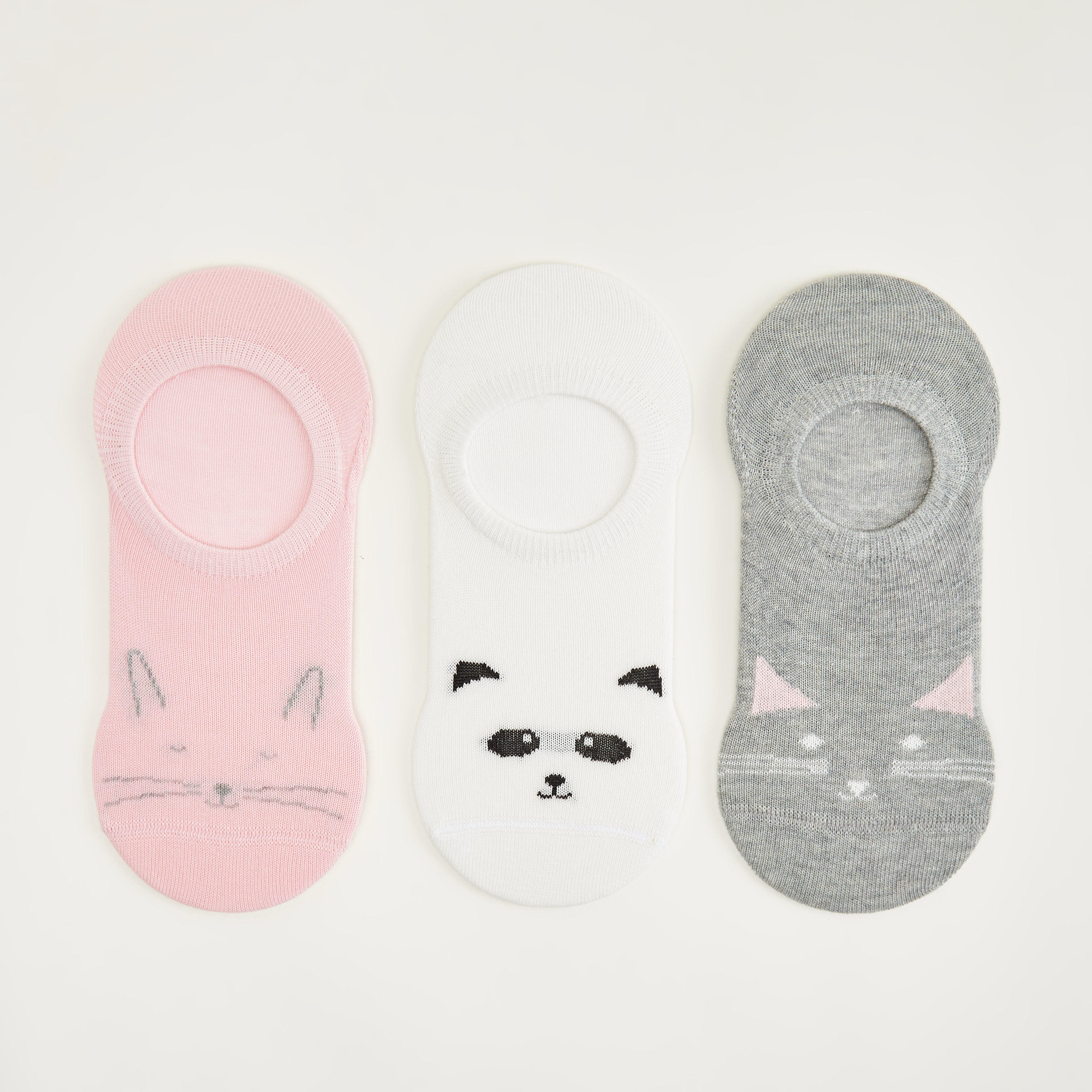 Set of 3 - Printed No Show Socks-women-socksandstockings-image-1