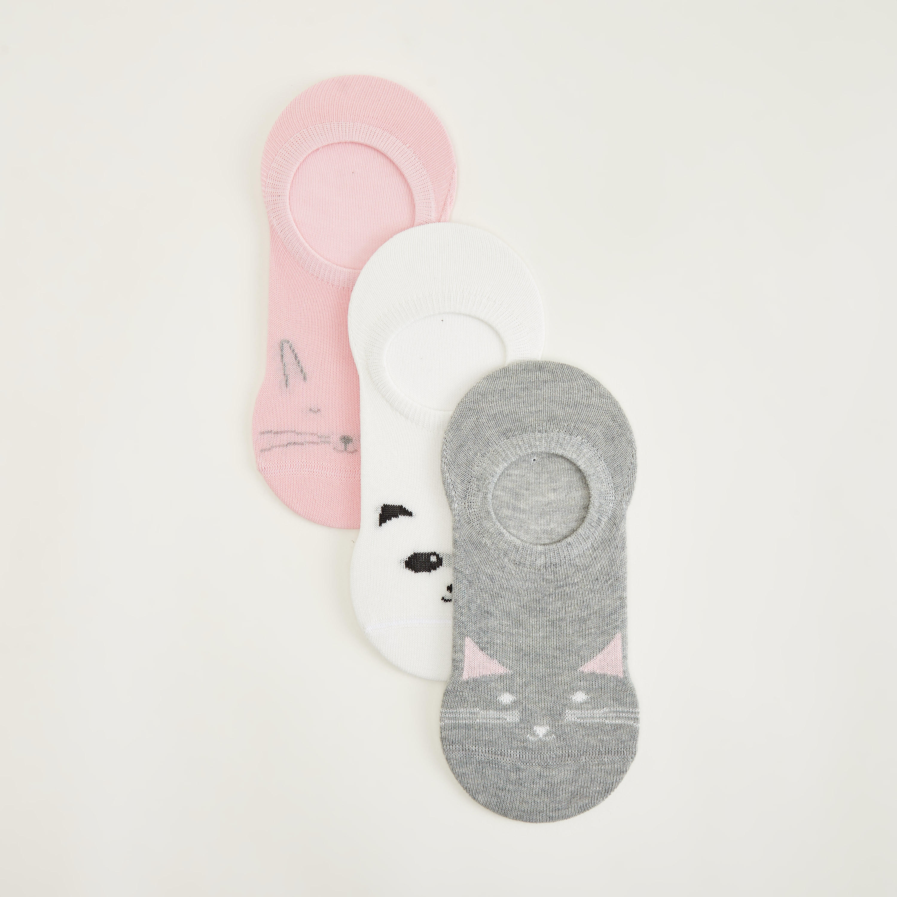 Set of 3 - Printed No Show Socks-women-socksandstockings-image-2
