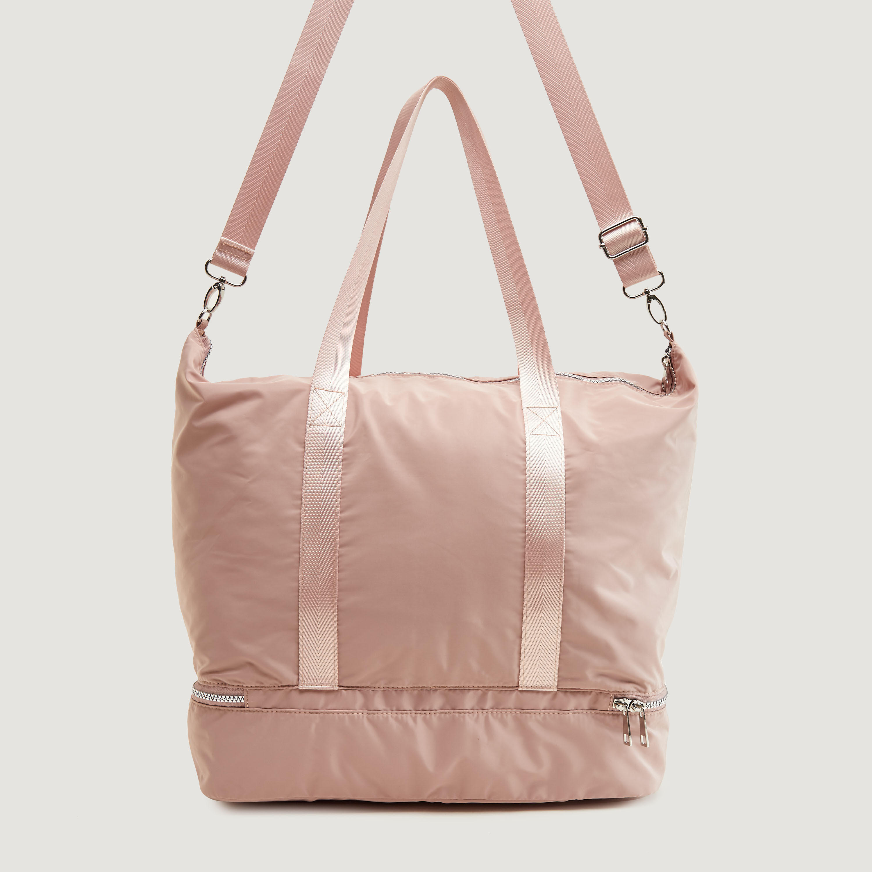 شنطة كتف مبطنة بحزام قابل للتّعديل وسحّاب إغلاق-women-bagsandwallets-handbags-image-3