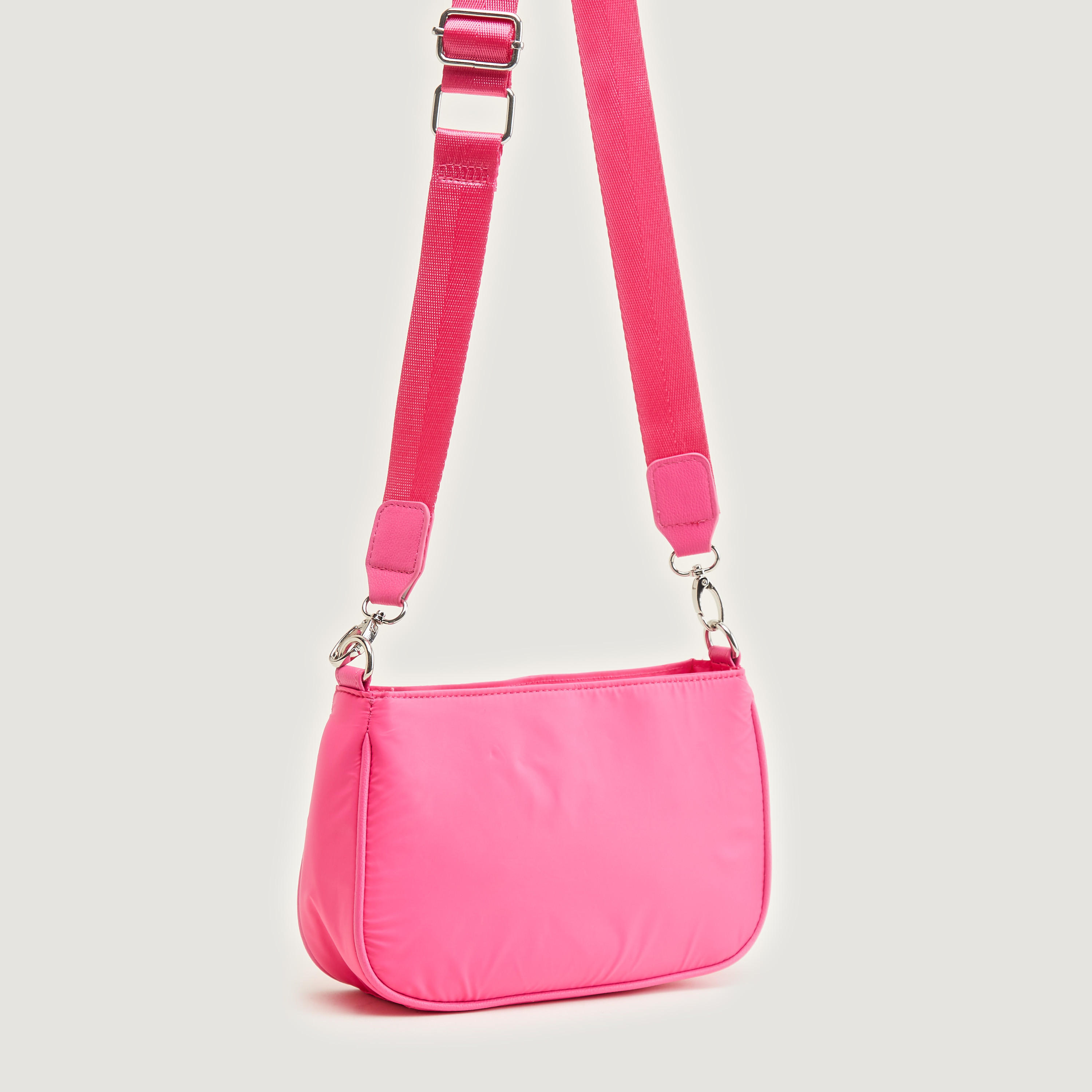 Solid Adjustable Strap Crossbody Bag with Zipper Pouch-women-bagsandwallets-handbags-image-3