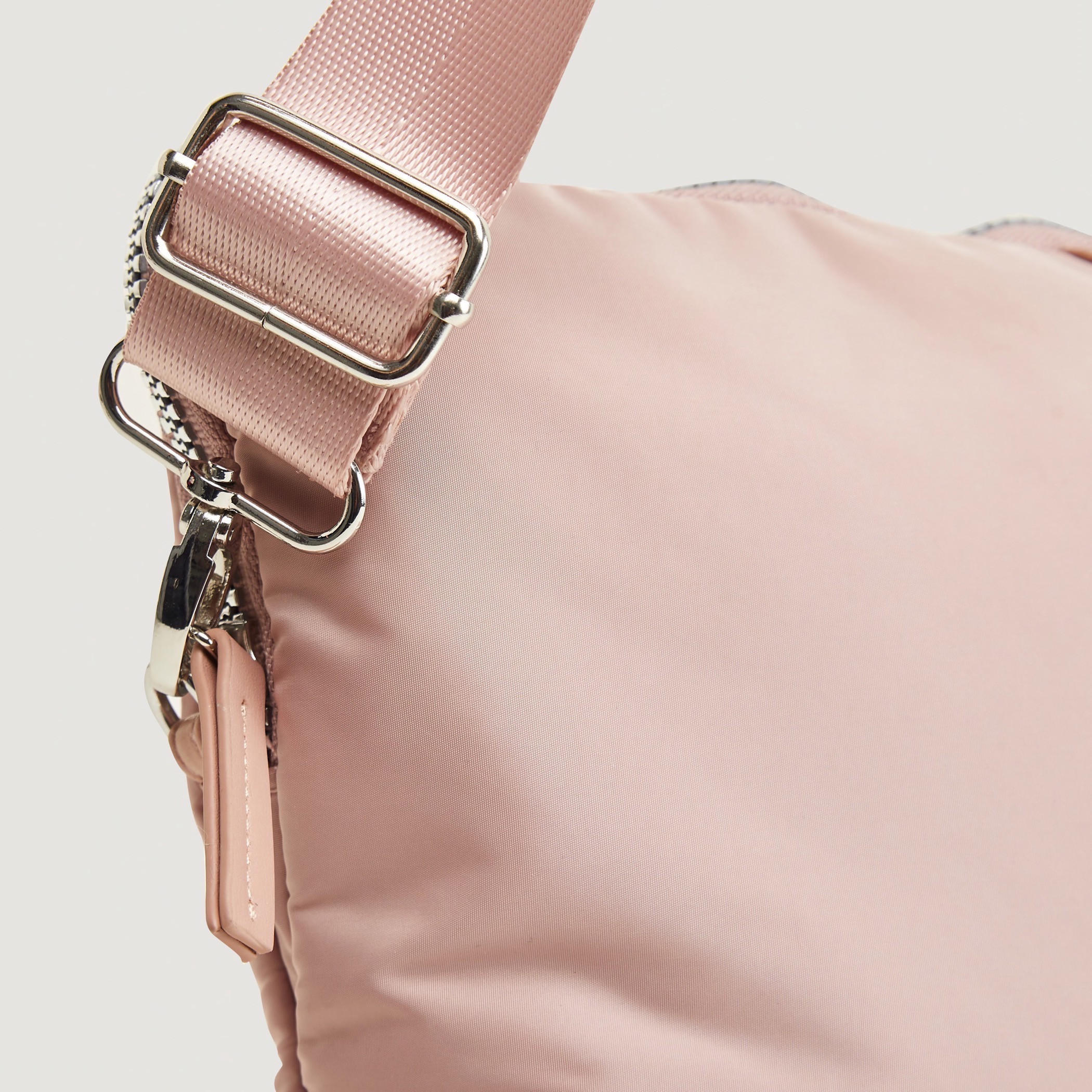 Solid Shoulder Bag with Zipper Closure and Adjustable Strap-women-bagsandwallets-handbags-image-4
