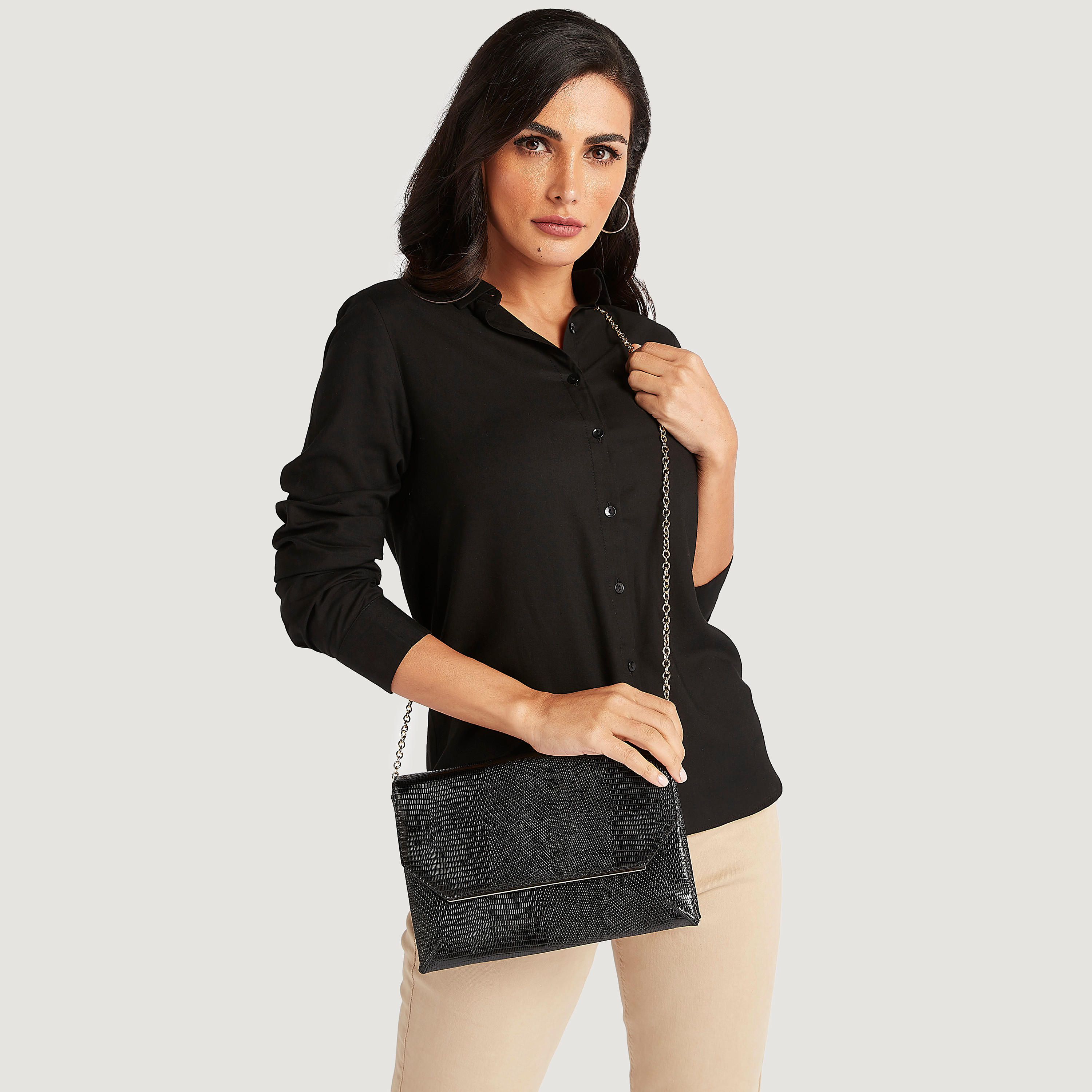 شنطة كروس بودي بارزة الملمس بحزام سلسلة وزر إغلاق مغناطيسي-women-bagsandwallets-handbags-image-2