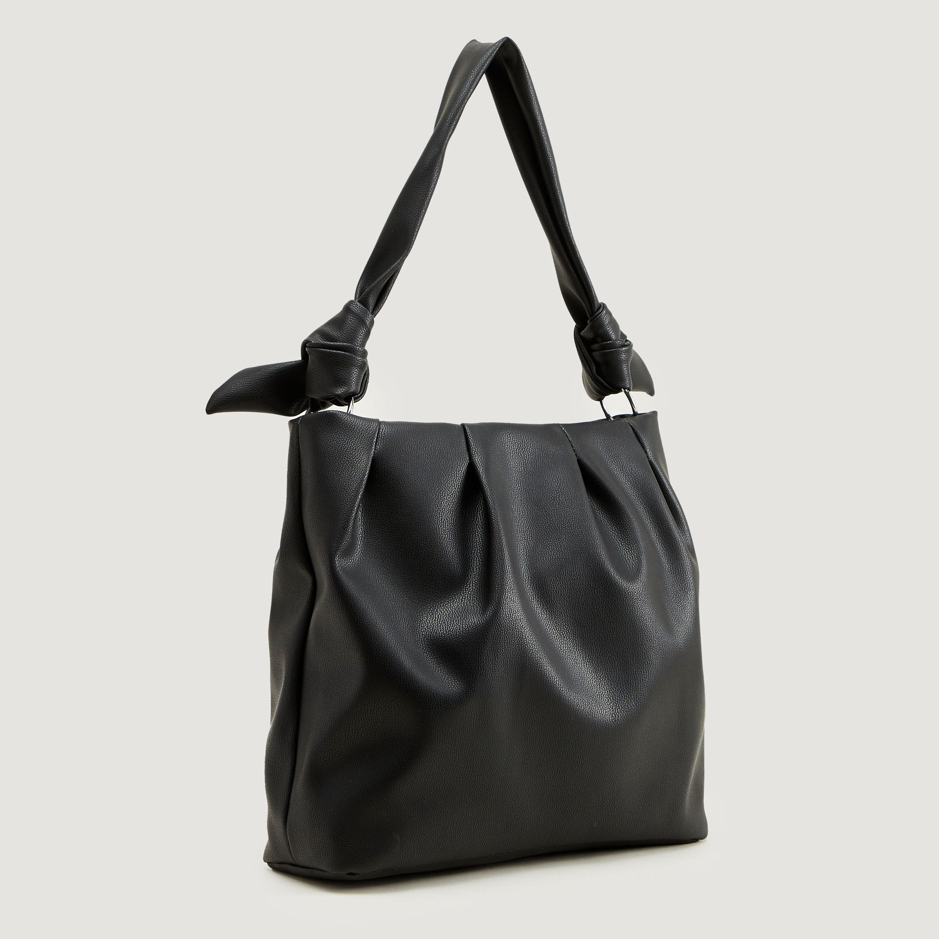 شنطة كتف سادة بسحّاب إغلاق ومقبض-women-bagsandwallets-handbags-image-2