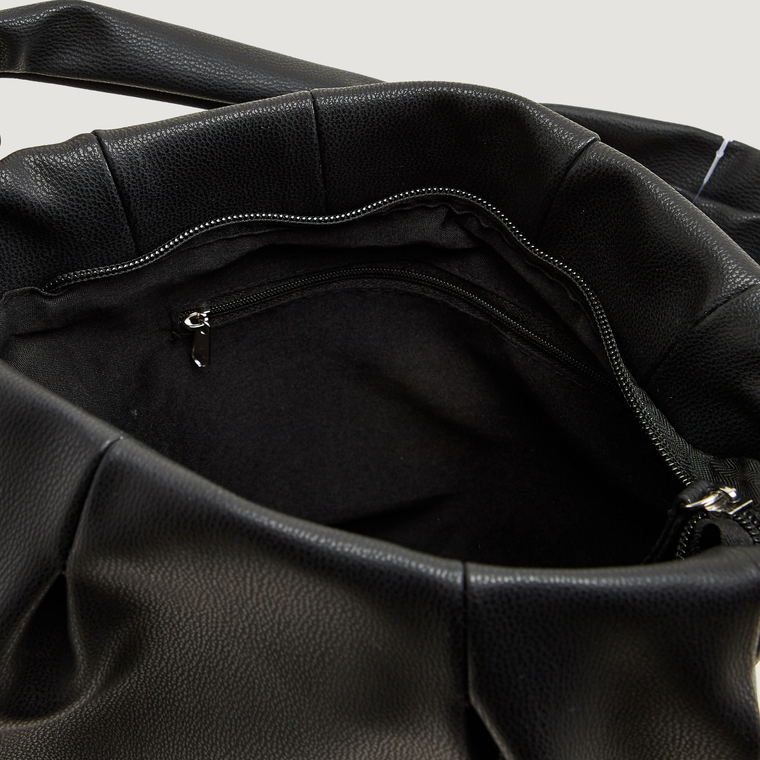 شنطة كتف سادة بسحّاب إغلاق ومقبض-women-bagsandwallets-handbags-image-1