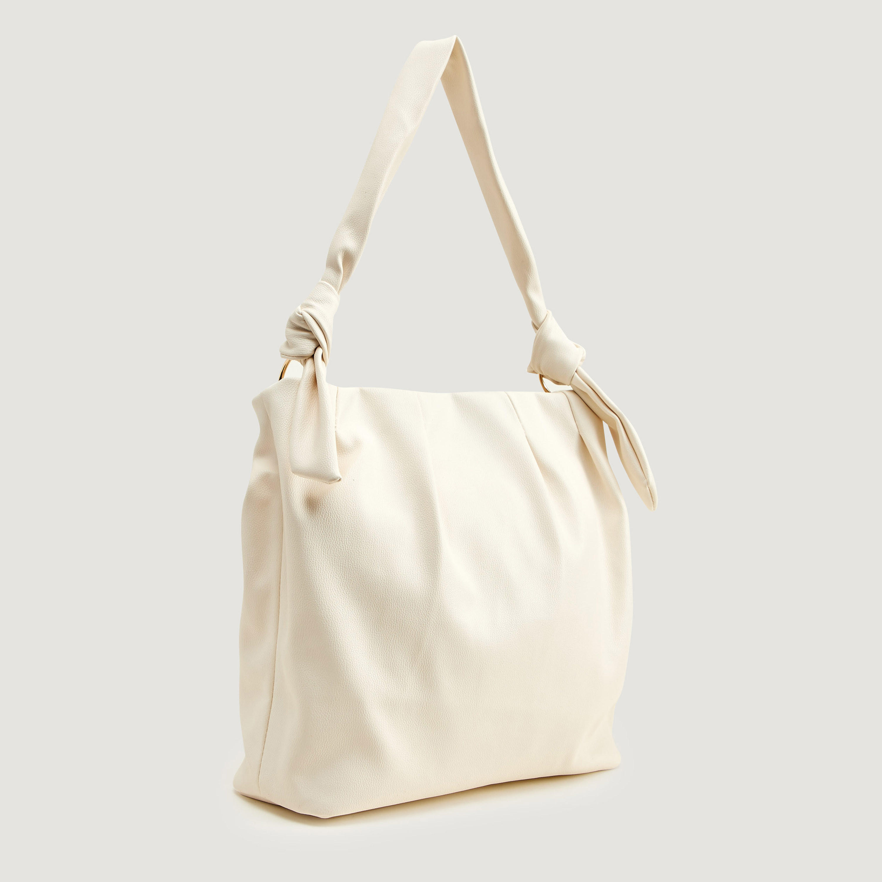 Solid Shoulder Bag with Zipper Closure and Handle-women-bagsandwallets-handbags-image-4