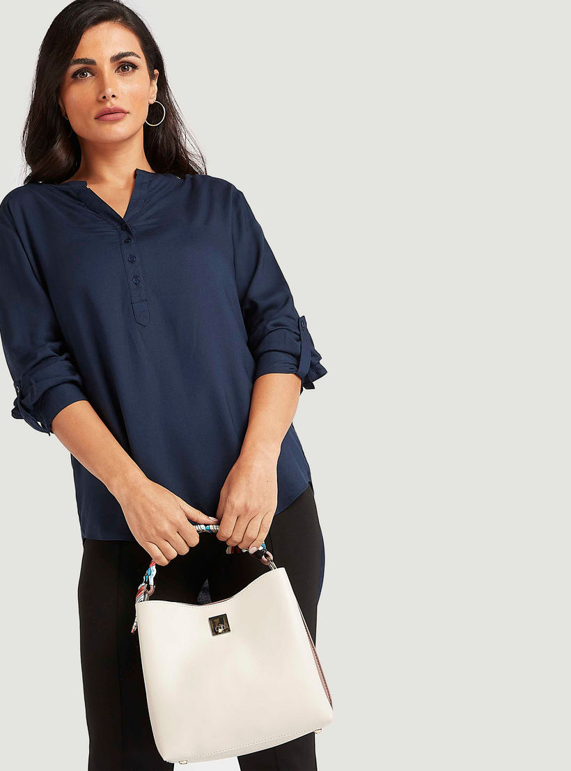 شنطة كتف سادة بقفل إغلاق مزدوج-women-bagsandwallets-handbags-image-4