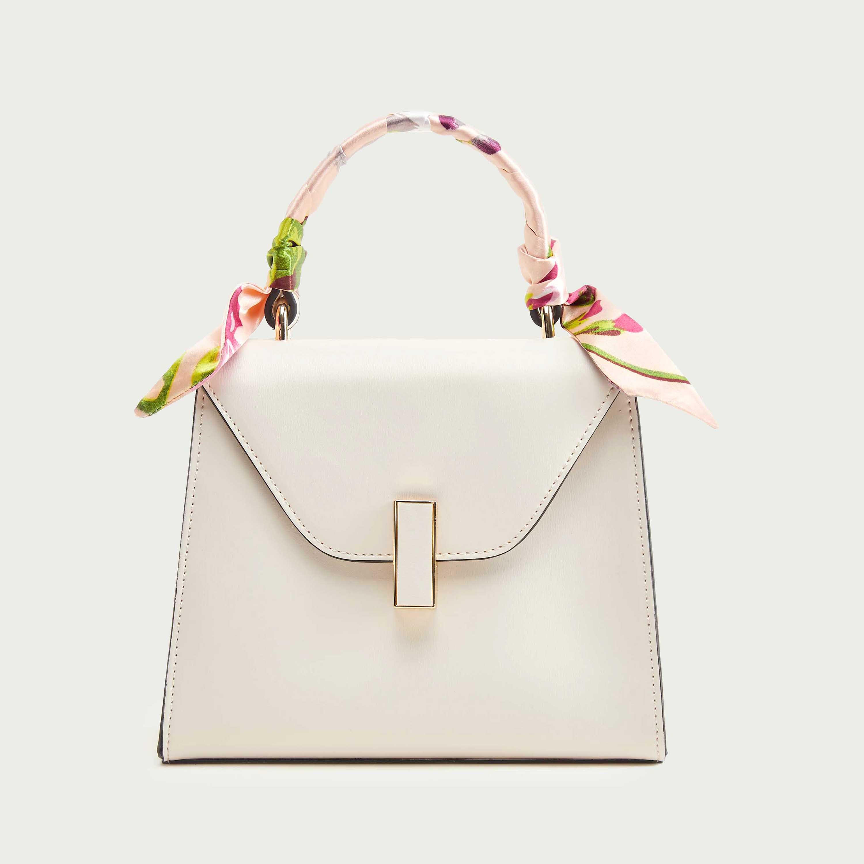 Solid Satchel Bag with Handle and Detachable Strap-women-bagsandwallets-handbags-image-1