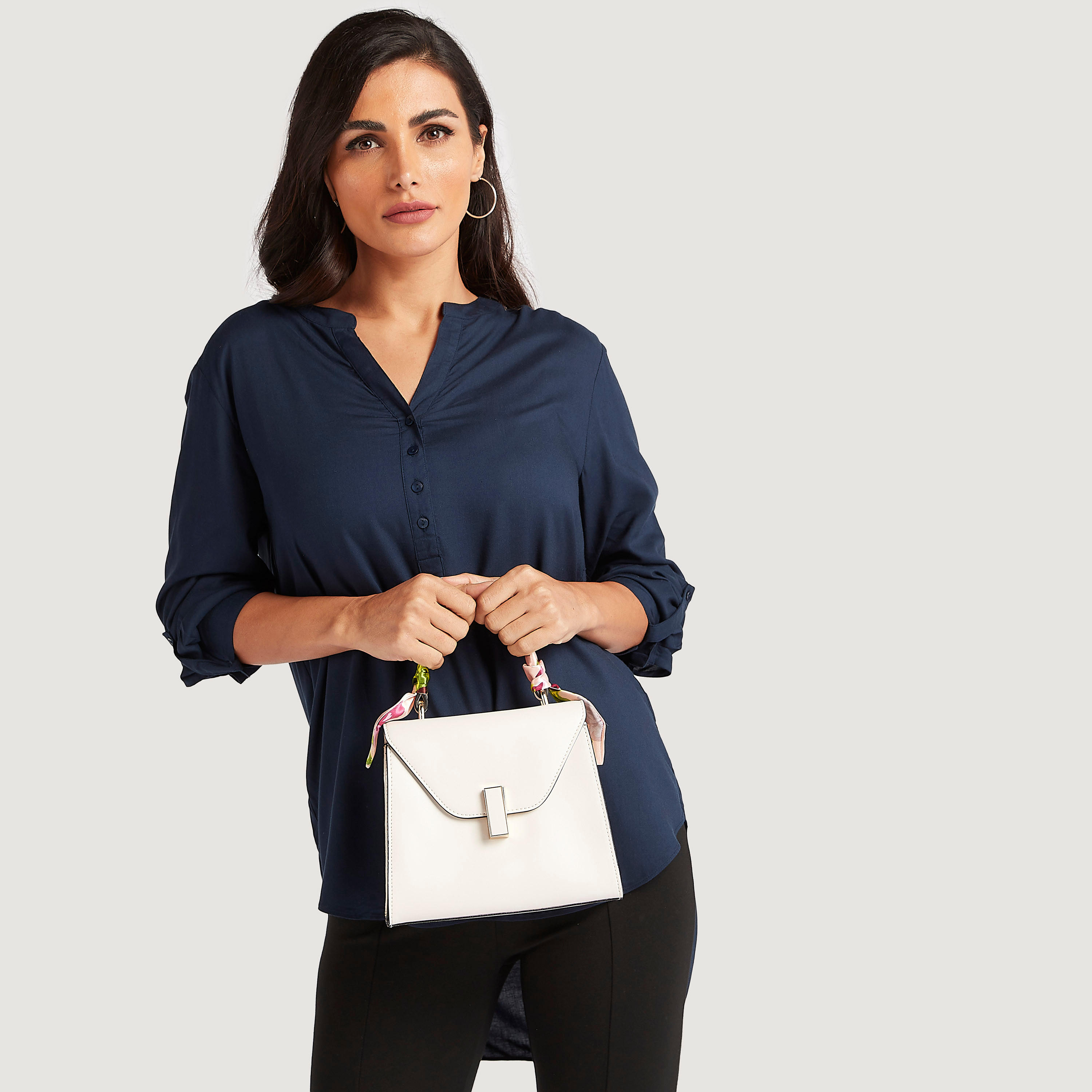 Solid Satchel Bag with Handle and Detachable Strap-women-bagsandwallets-handbags-image-2