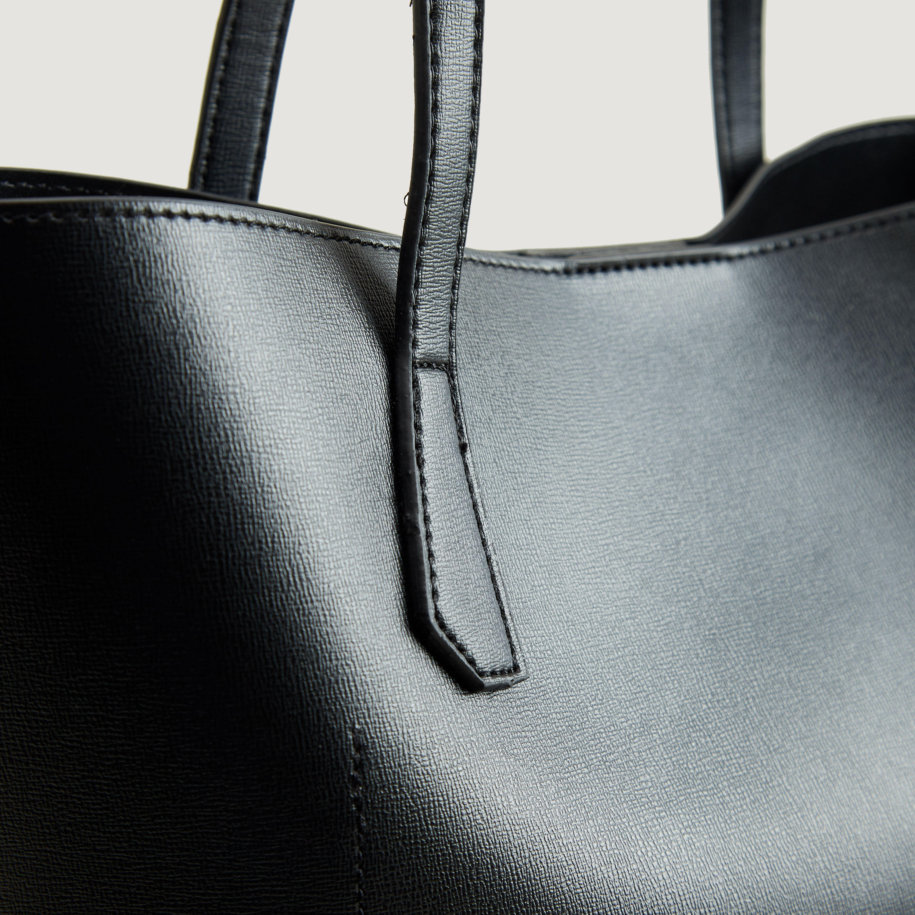Solid Tote Bag with Double Handles and Magnetic Snap Closure-women-bagsandwallets-handbags-image-3