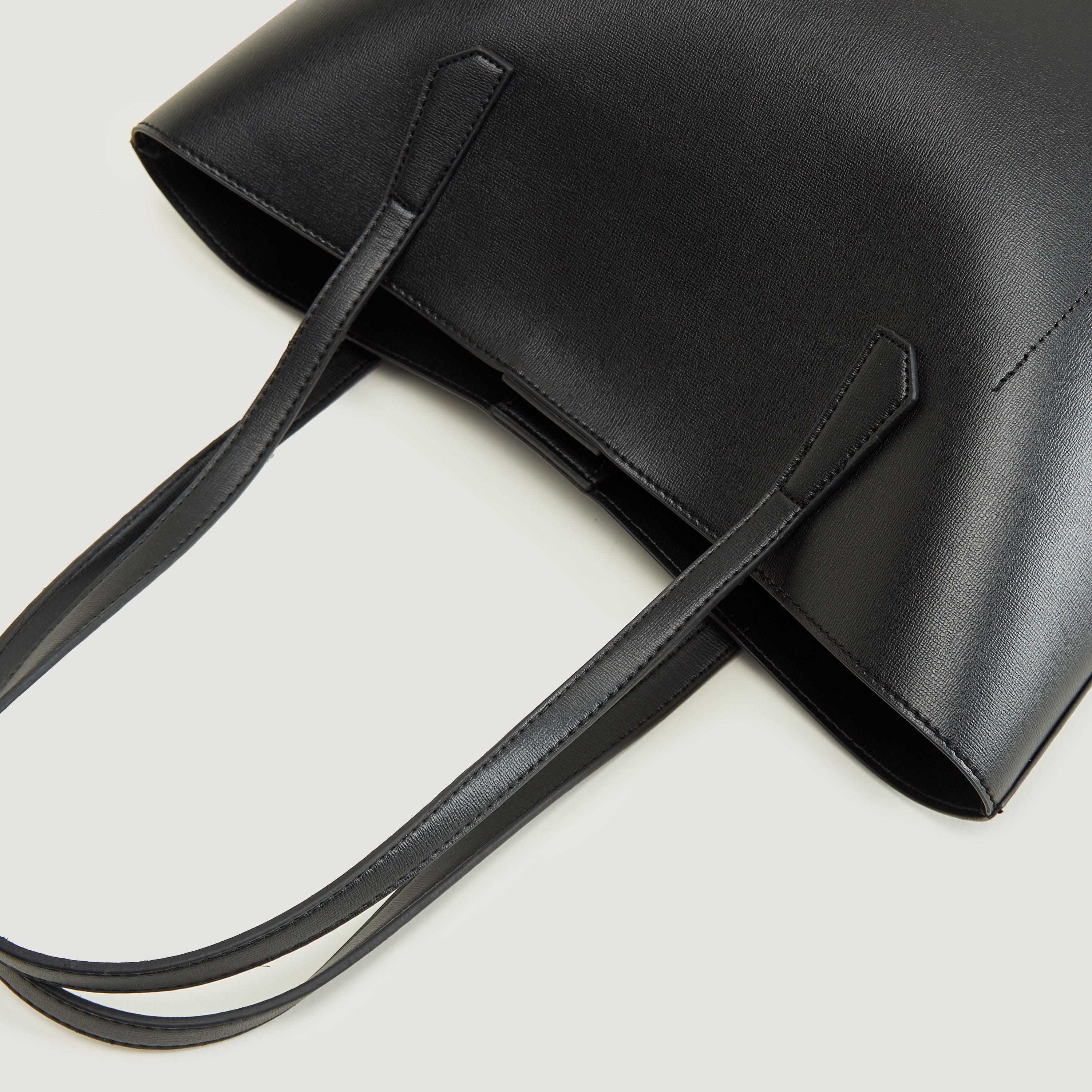Solid Tote Bag with Double Handles and Magnetic Snap Closure-women-bagsandwallets-handbags-image-4