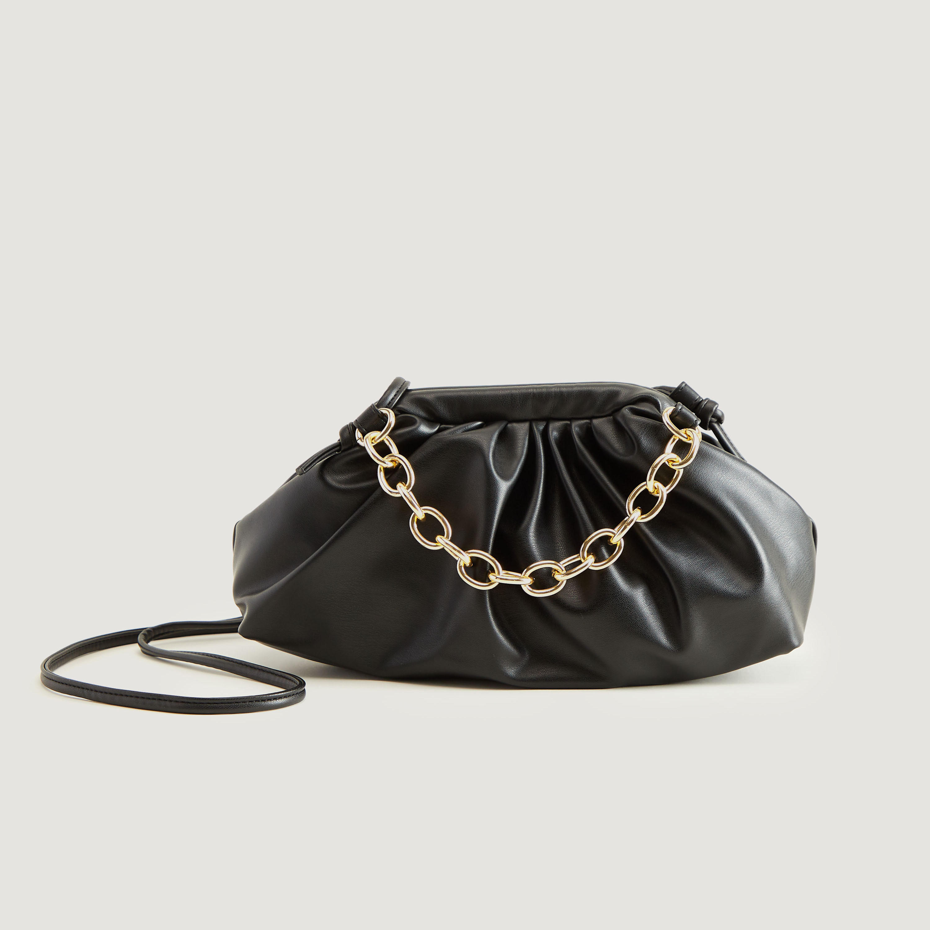 شنطة كروس بودي سادة بحزام ومقبض سلسلة-women-bagsandwallets-handbags-image-6