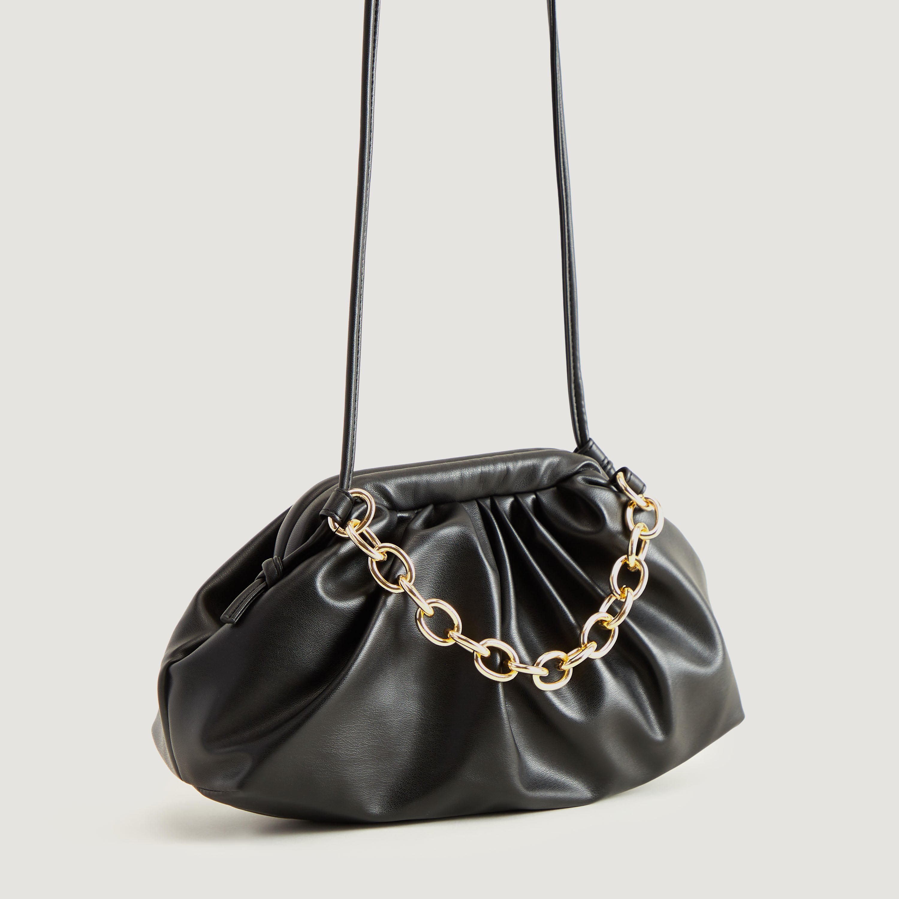 شنطة كروس بودي سادة بحزام ومقبض سلسلة-women-bagsandwallets-handbags-image-2