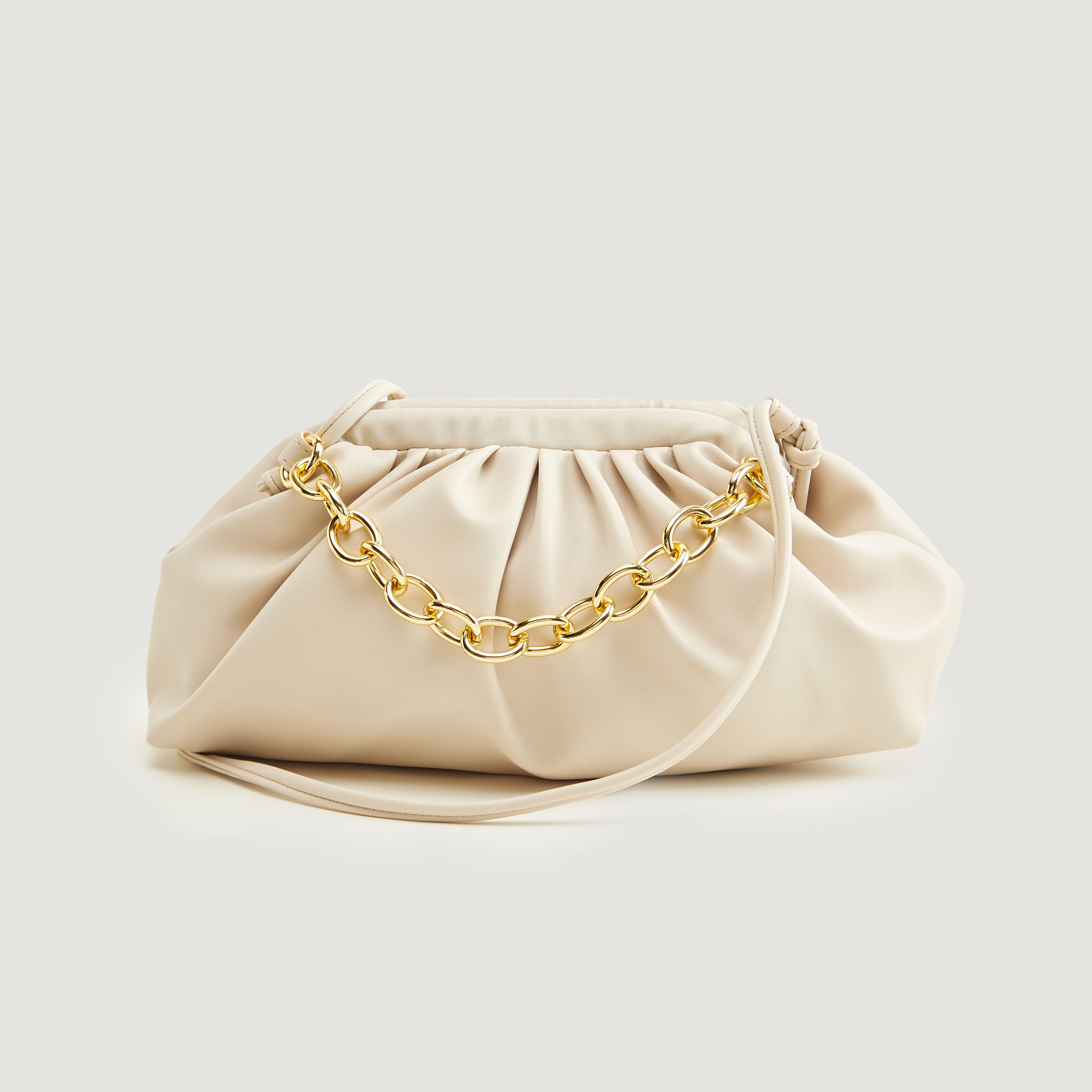 Solid Crossbody Bag with Chain Handle and Strap-women-bagsandwallets-handbags-image-1