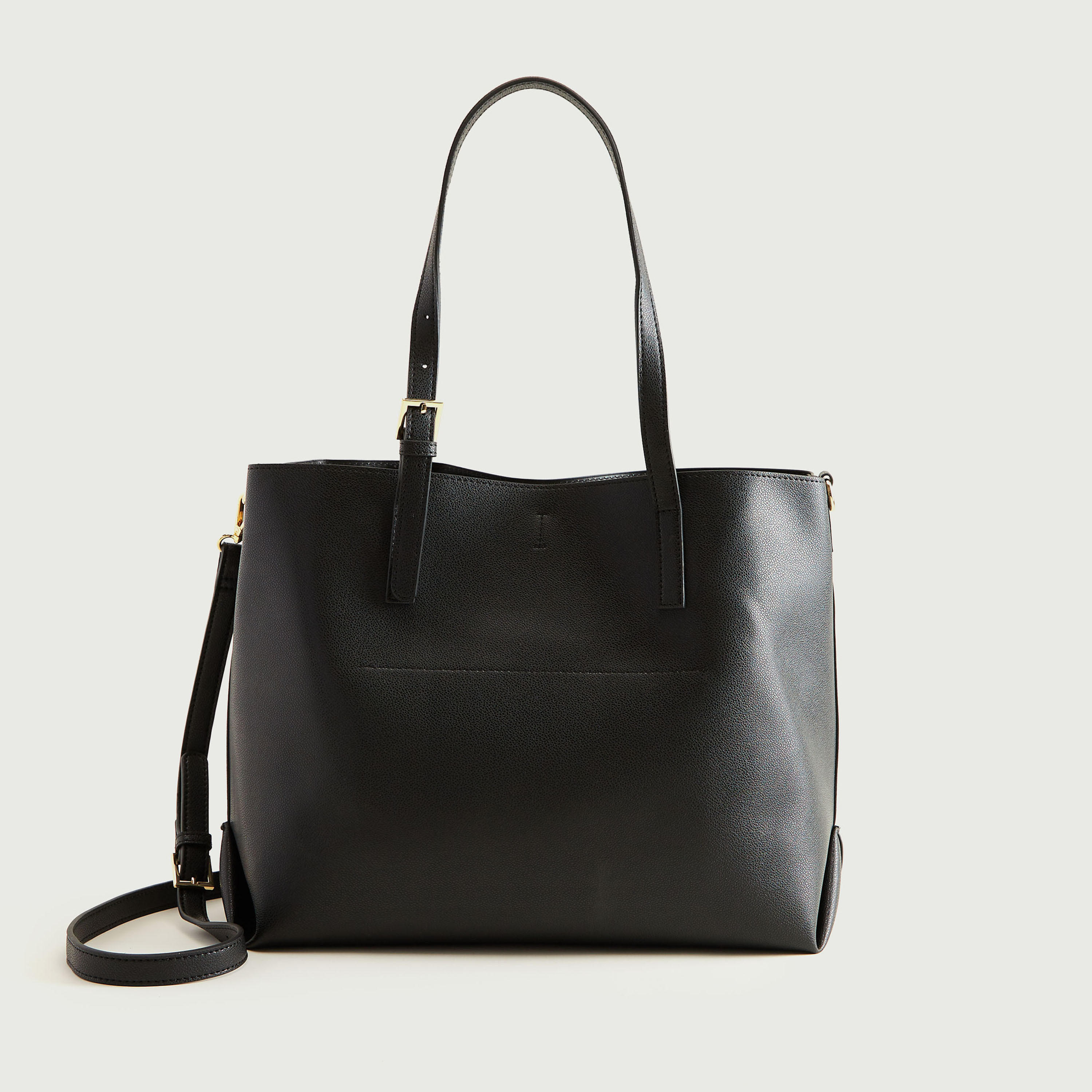 شنطة توتي بارزة الملمس بمقابض مزدوجة وحزام قابل للفصل-women-bagsandwallets-handbags-image-1