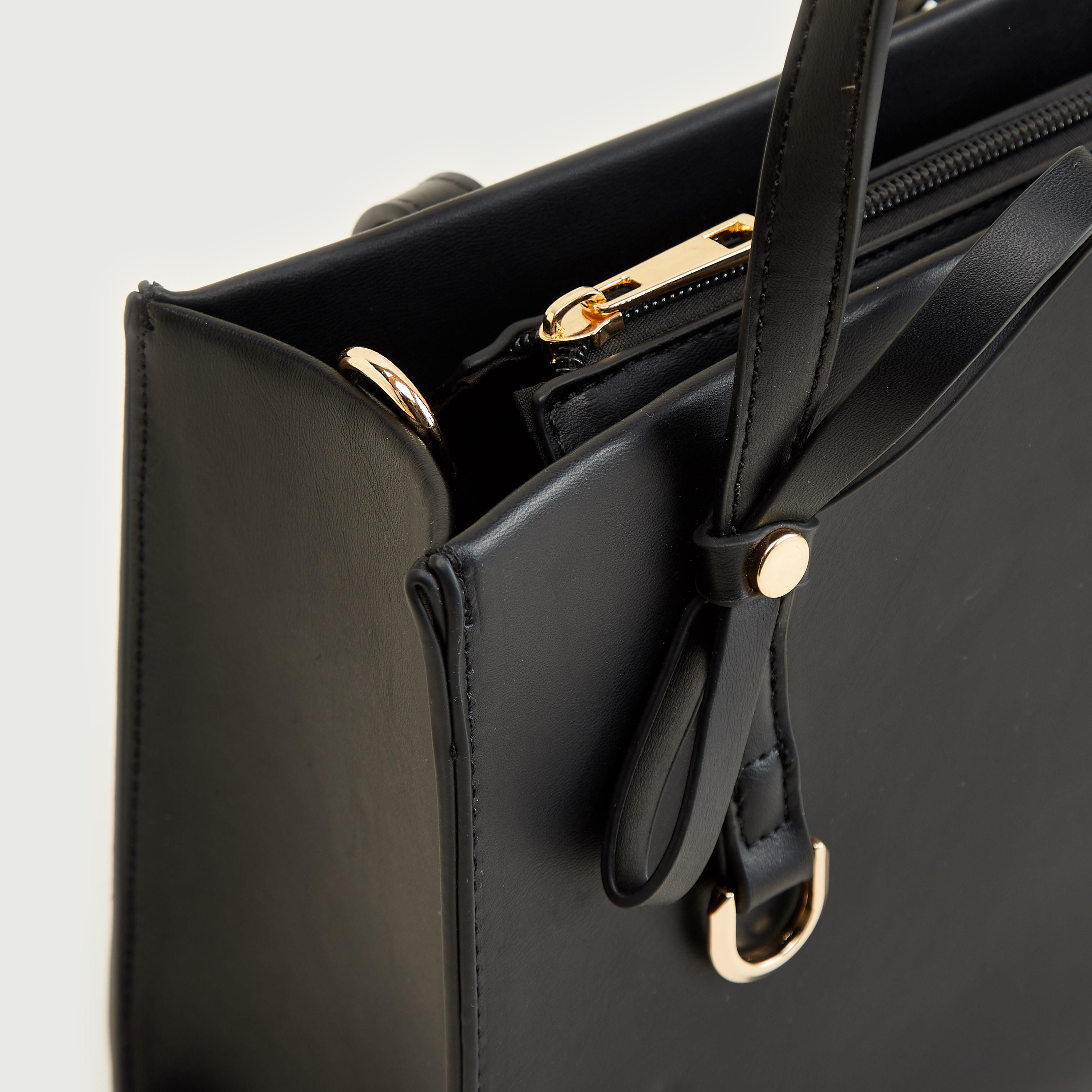 شنطة توتي سادة بسحّاب إغلاق ومقابض مزدوجة-women-bagsandwallets-handbags-image-2