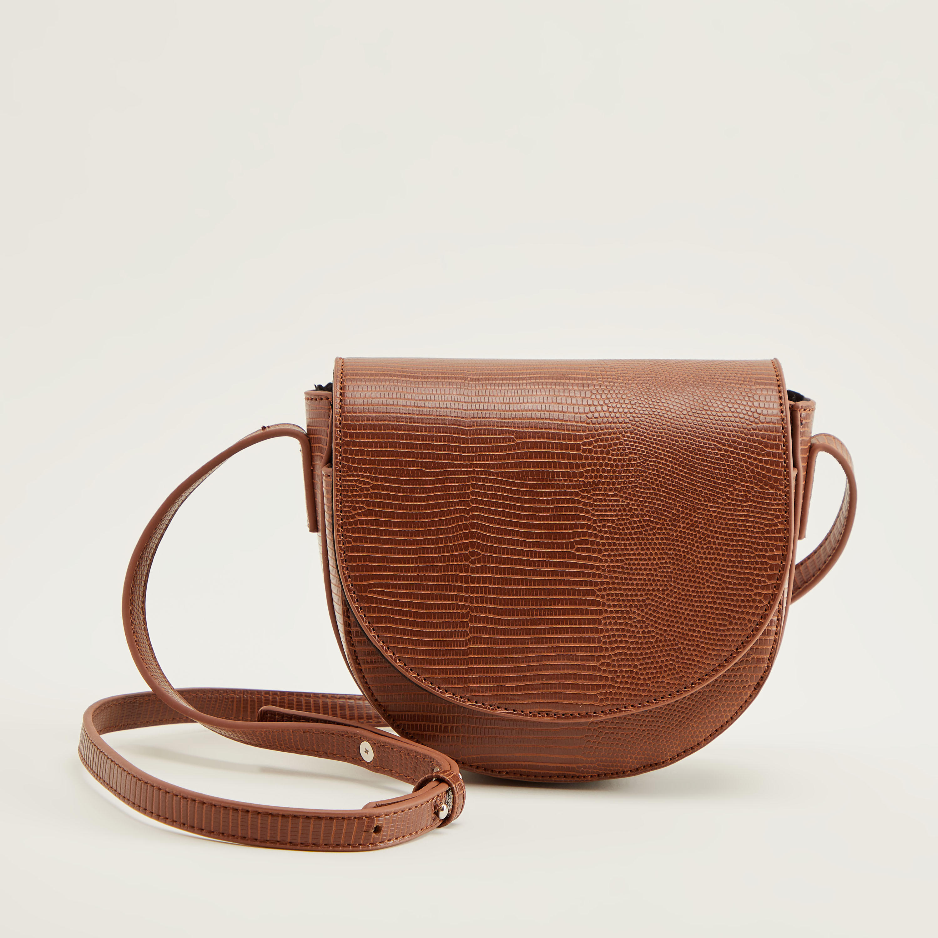 Textured Satchel Bag with Adjustable Strap and Magnetic Snap Closure-women-bagsandwallets-handbags-image-1