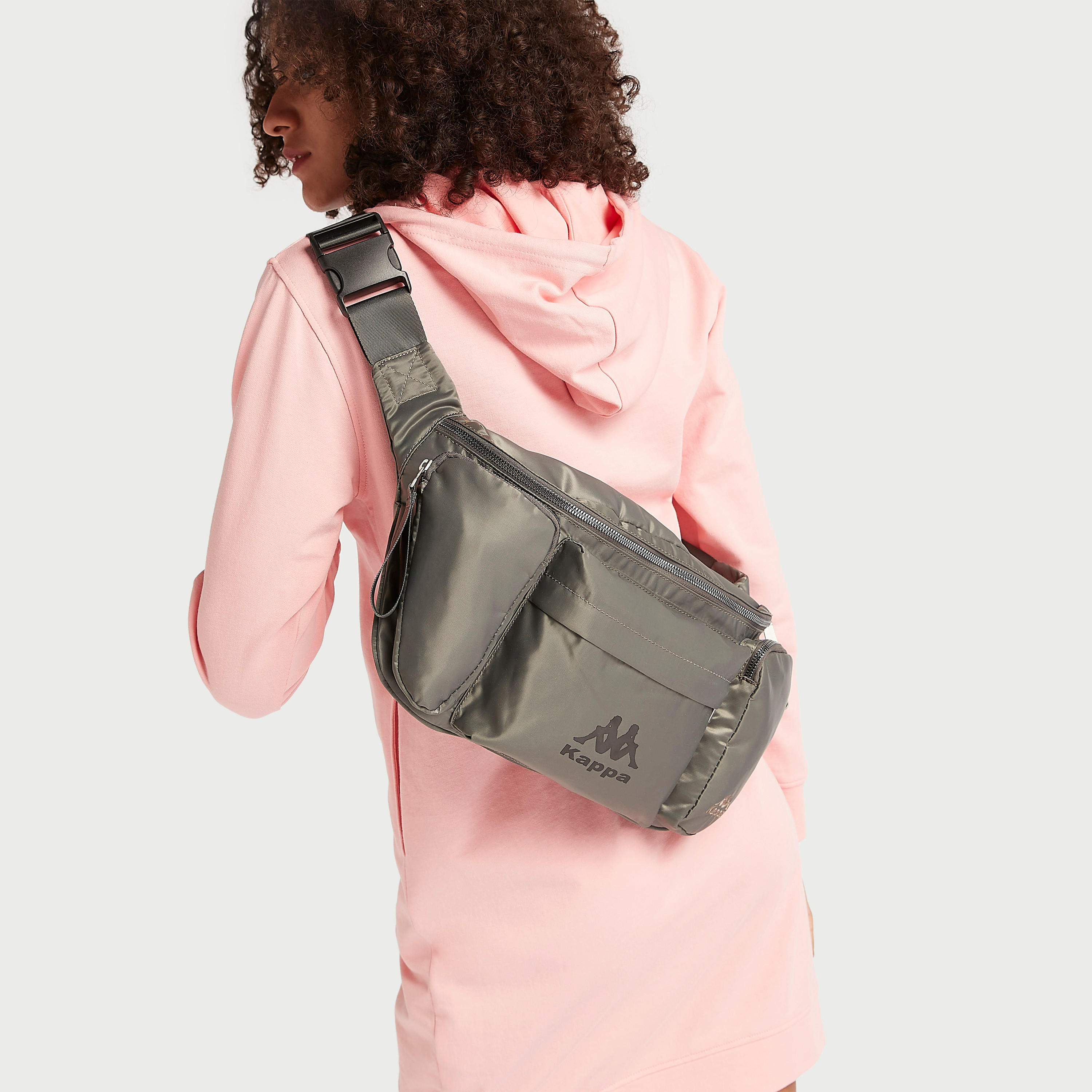 Kappa Solid Waist Bag with Adjustable Strap and Zipper Closure-women-bagsandwallets-handbags-image-2