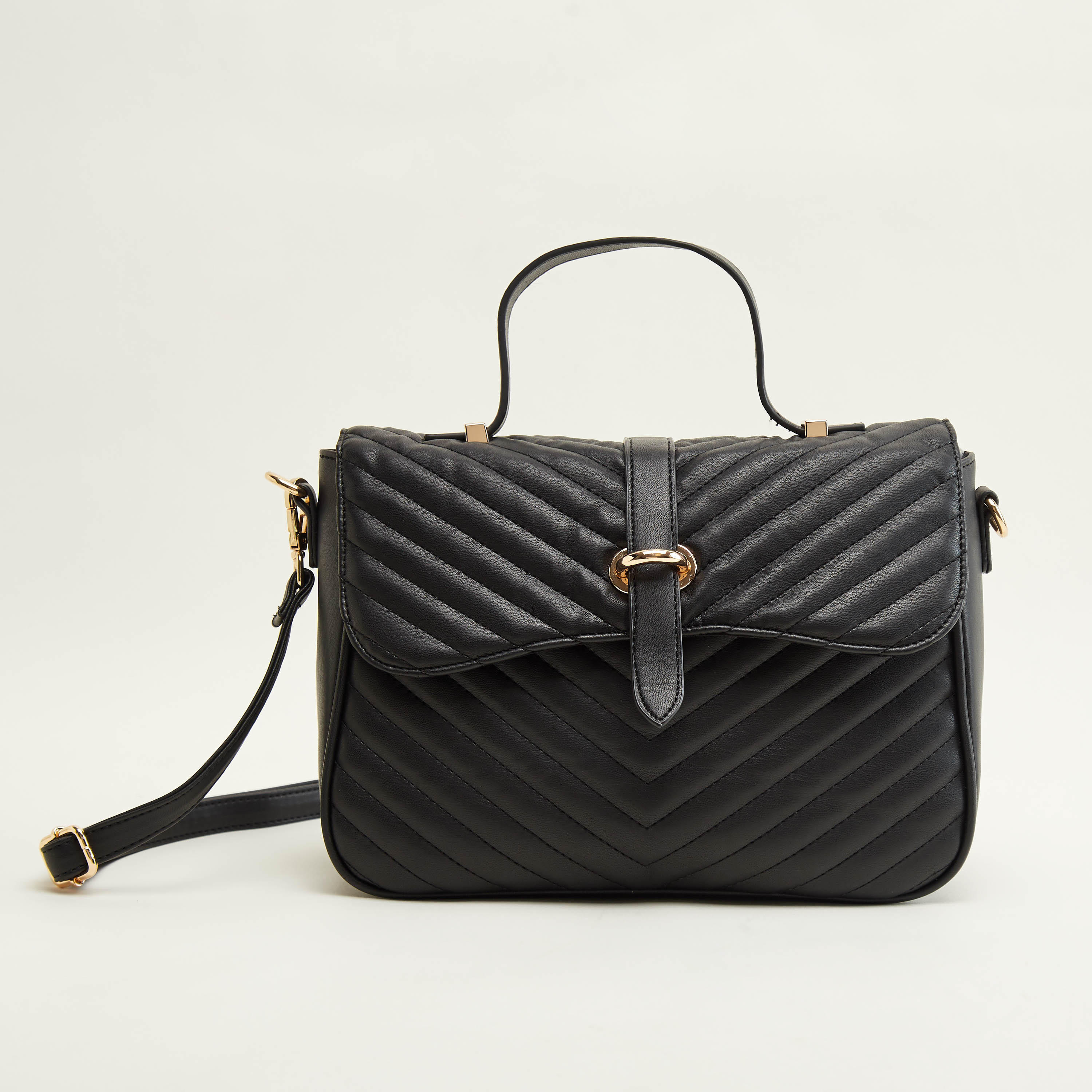 شنطة كروس بودي مبطّنة برز إغلاق مغناطيسي وحزام قابل للتعديل-women-bagsandwallets-handbags-image-1