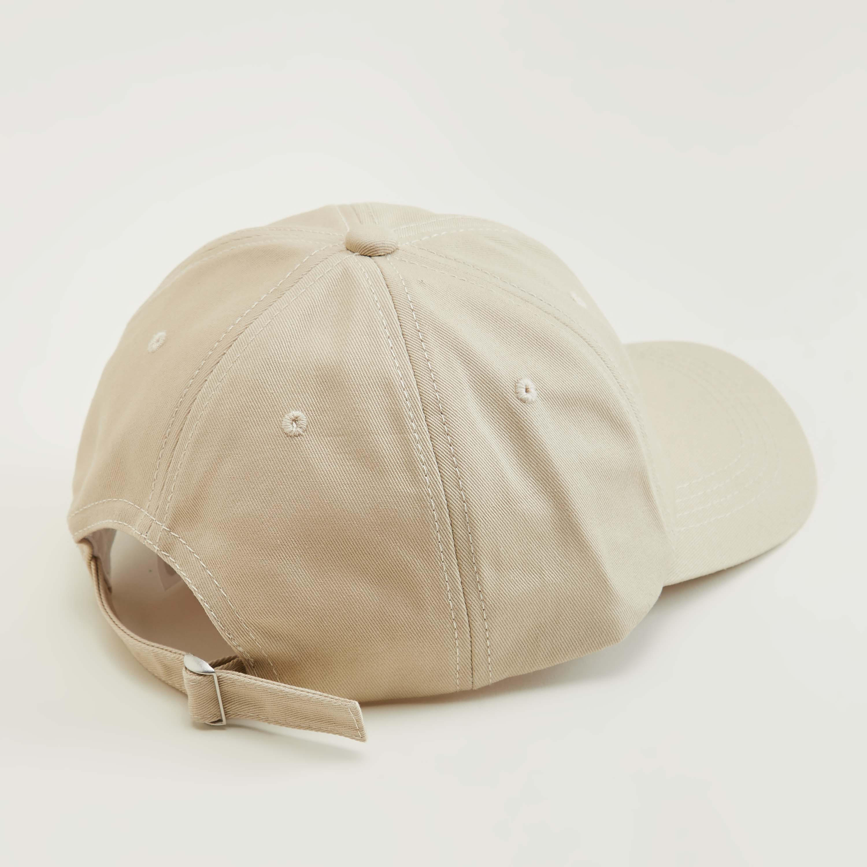 Solid Cap with Buckled Strap Closure-women-clothingaccessories-capsandhats-image-4