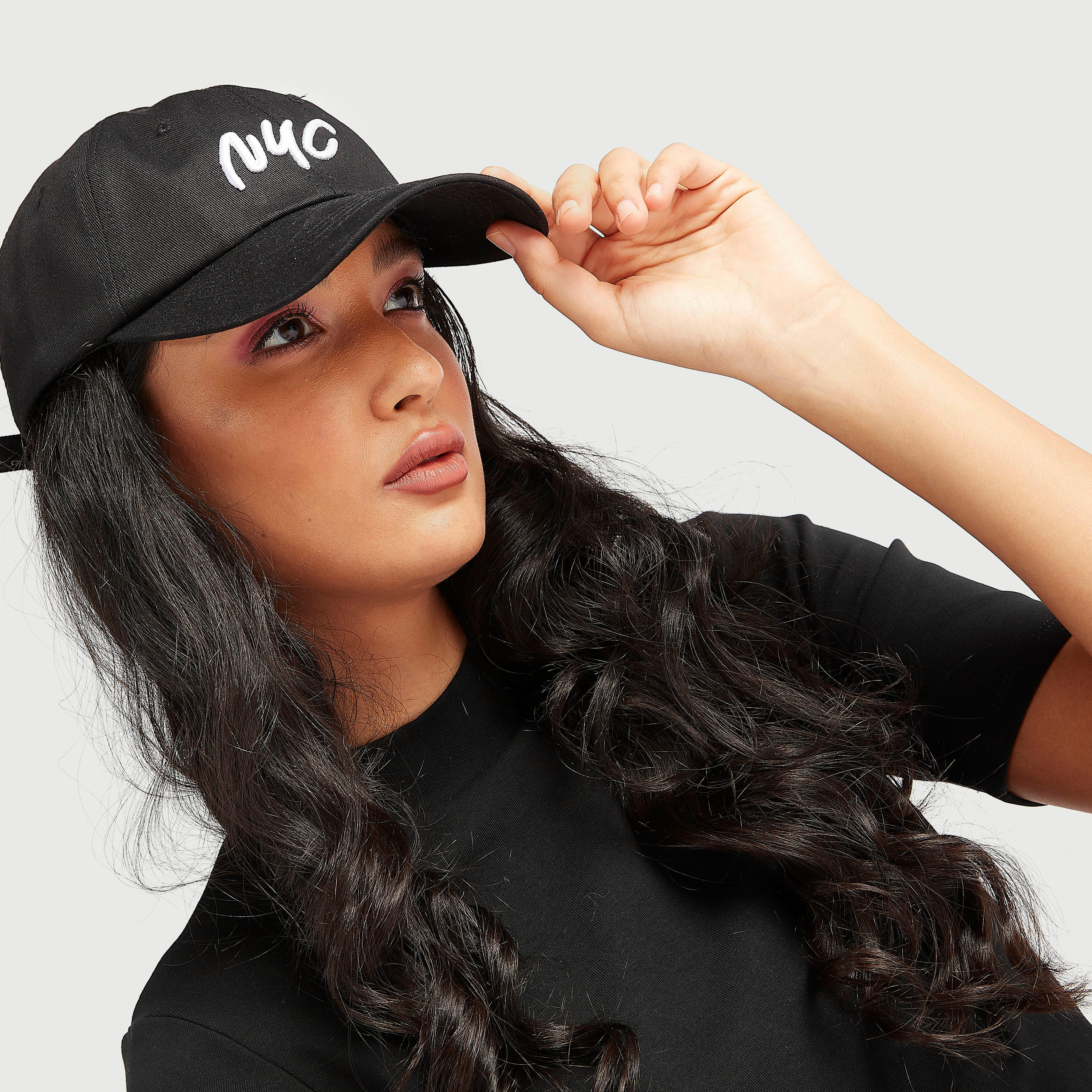 Embroidered Cap with Plate Buckle Strap Back-women-clothingaccessories-capsandhats-image-2