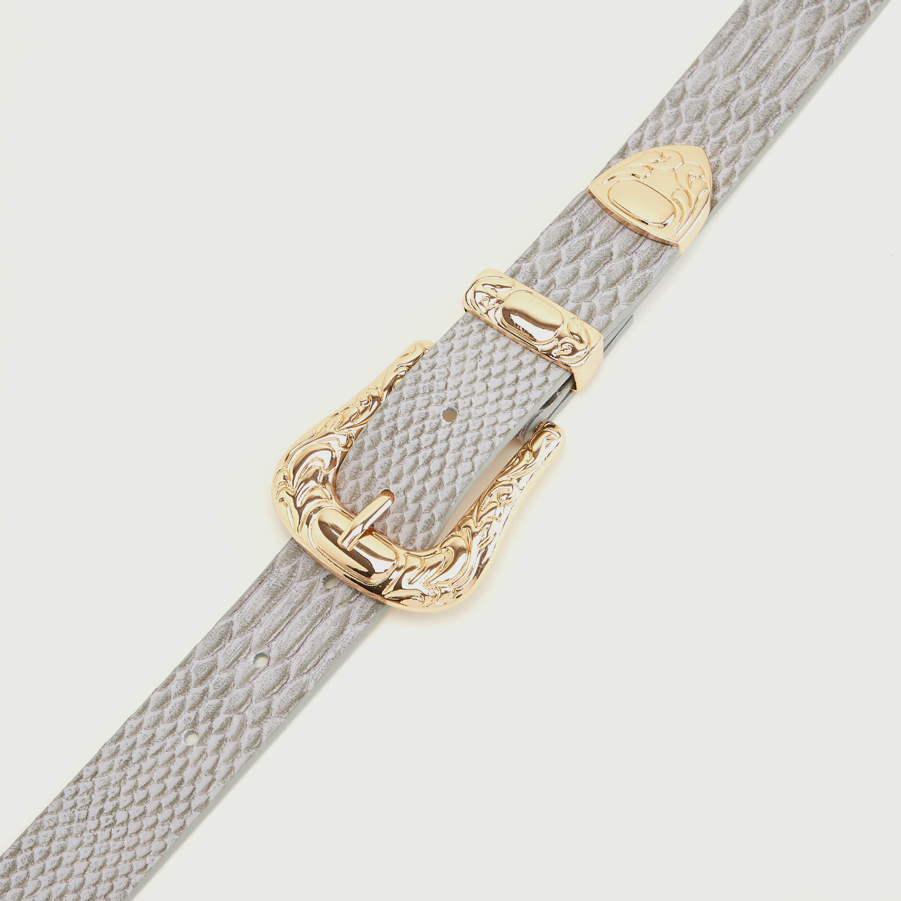 حزام بتصميم جلد حيوان بارز الملمس وإبزيم بدبوس-women-clothingaccessories-belts-image-5
