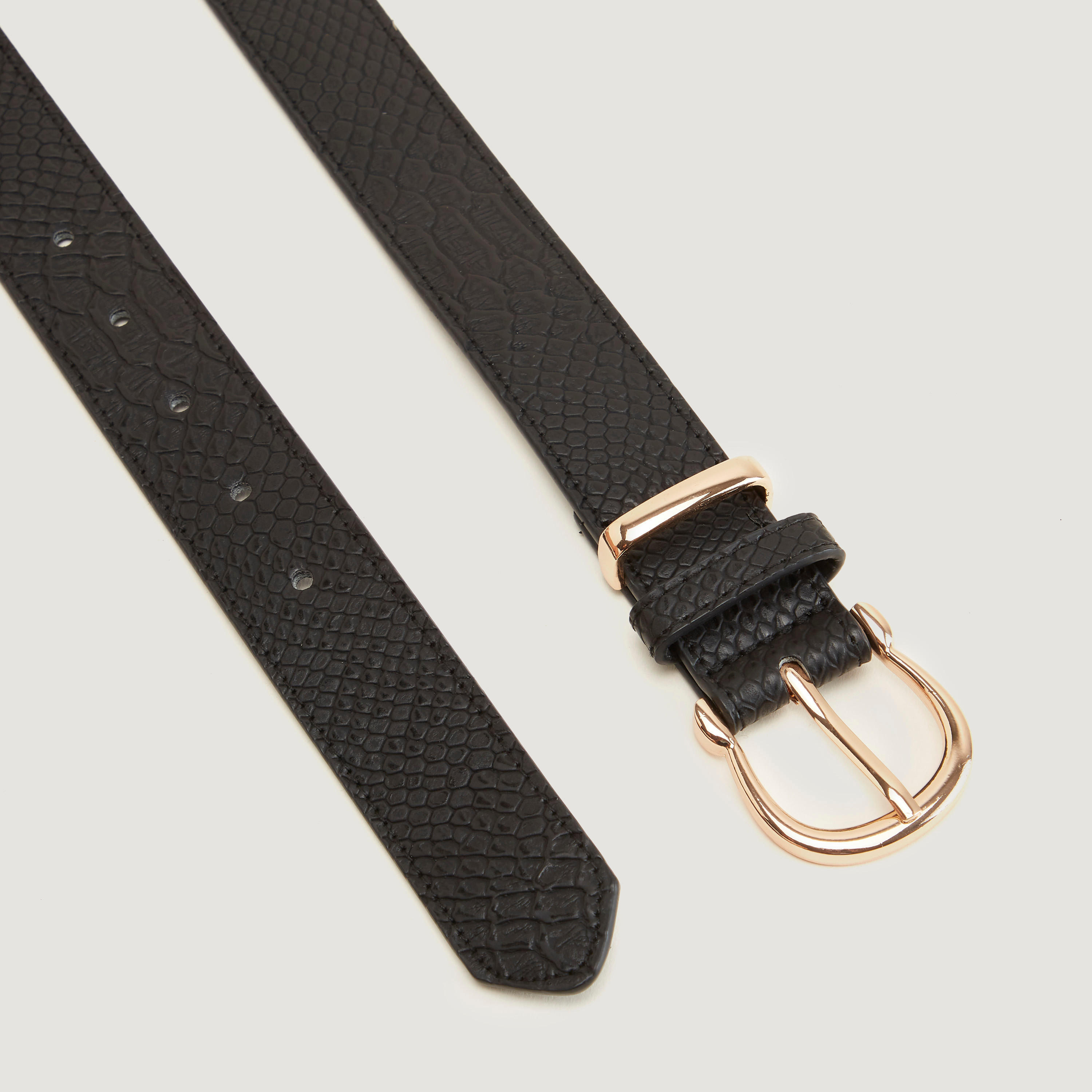 حزام بتصميم جلد حيوان بارز الملمس وإبزيم بدبوس-women-clothingaccessories-belts-image-2