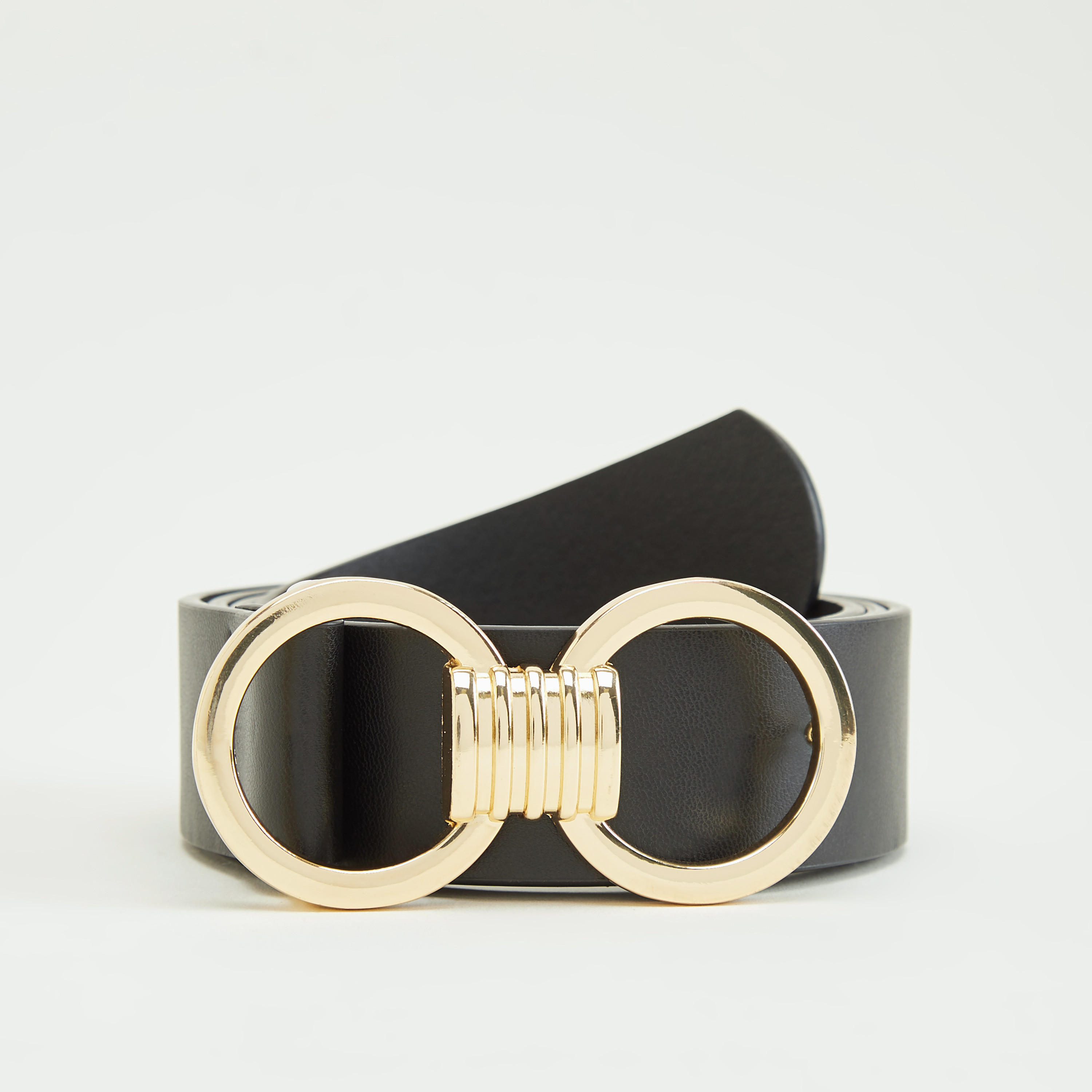 Solid Leather Belt with Plate Buckle Closure and Metallic Accent-women-clothingaccessories-belts-image-1