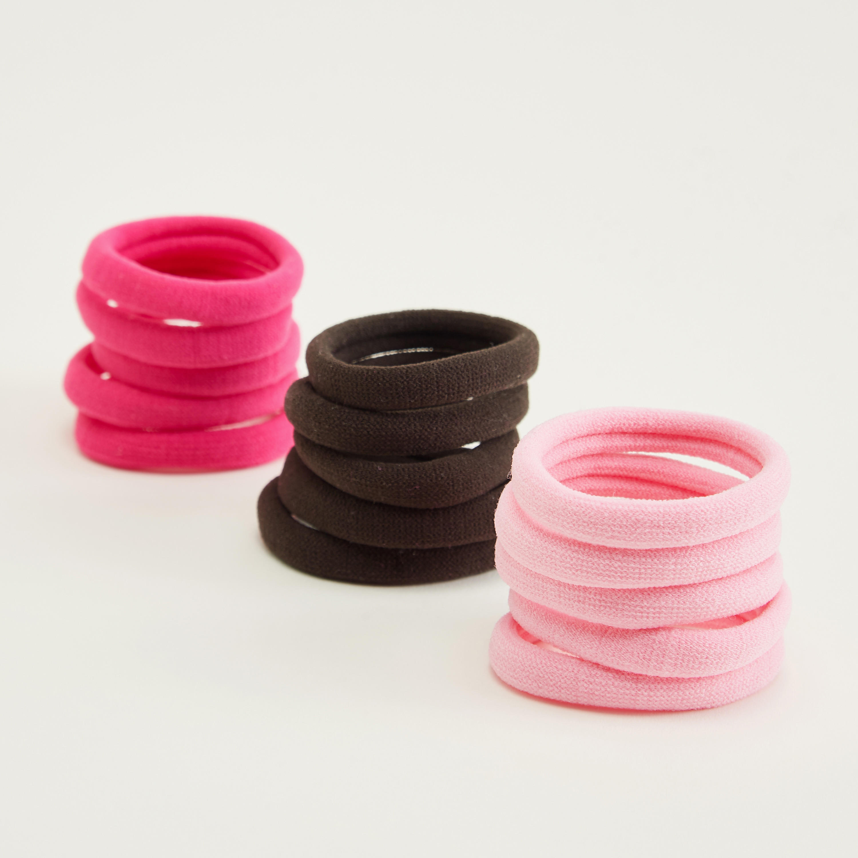 ربطات شعر مطّاطيّة سادة - طقم من 15 قطعة-women-hairaccessories-image-3