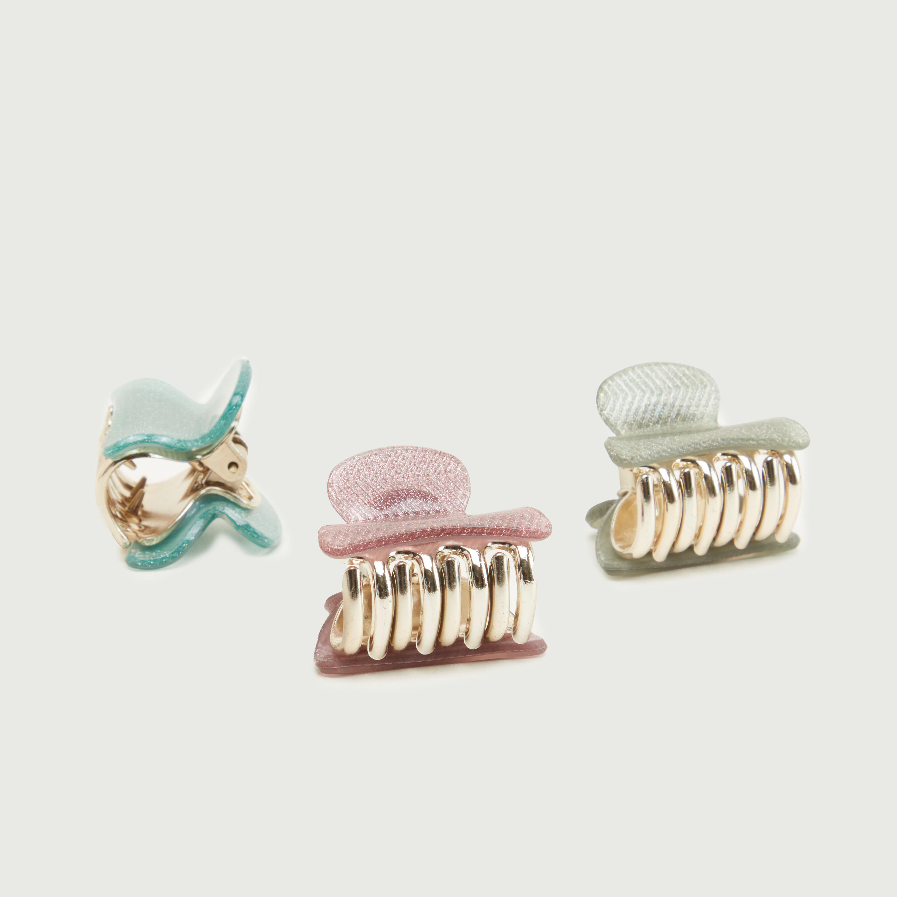 Set of 3 - Chevron Patterned Hair Clamp-women-hairaccessories-image-3