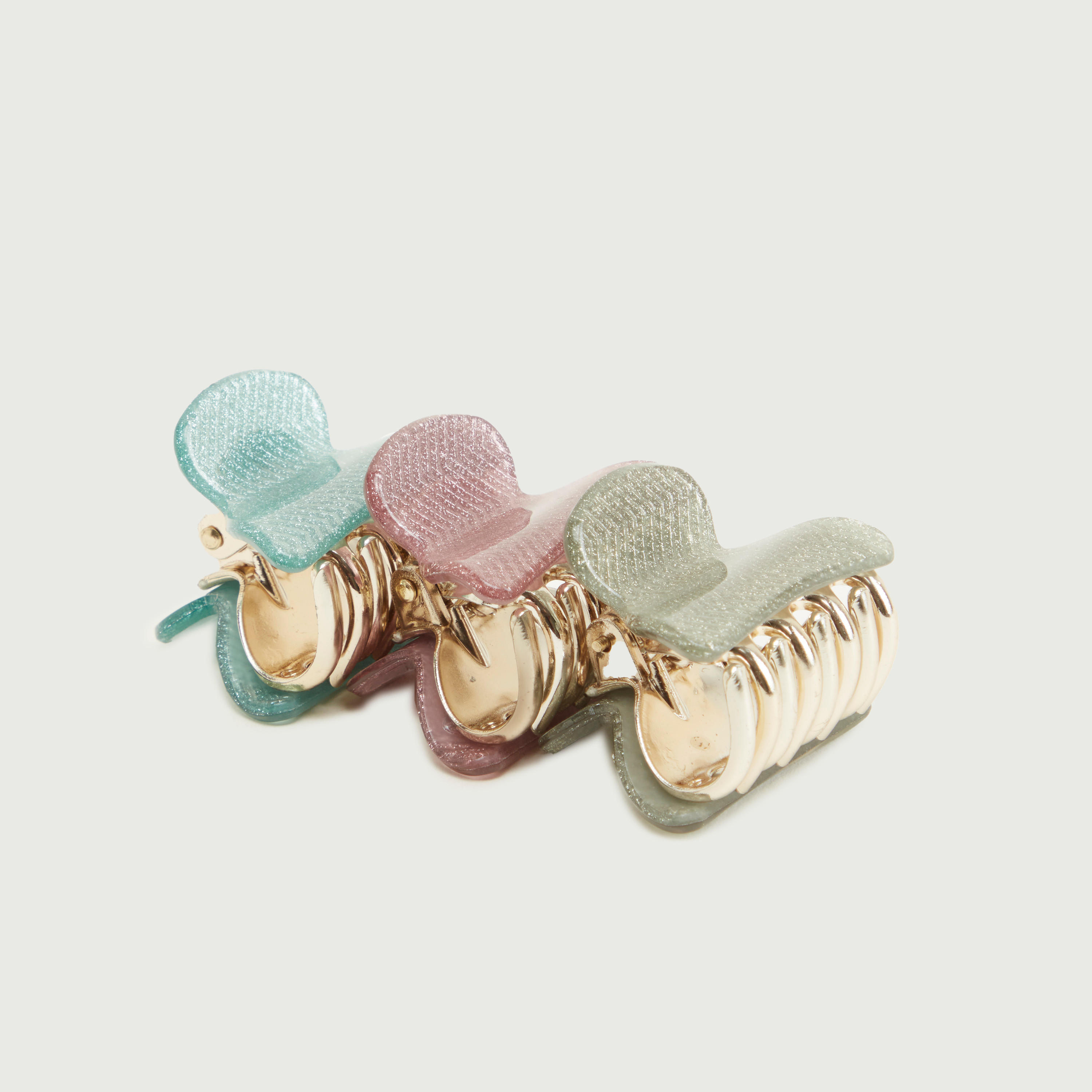 Set of 3 - Chevron Patterned Hair Clamp-women-hairaccessories-image-4