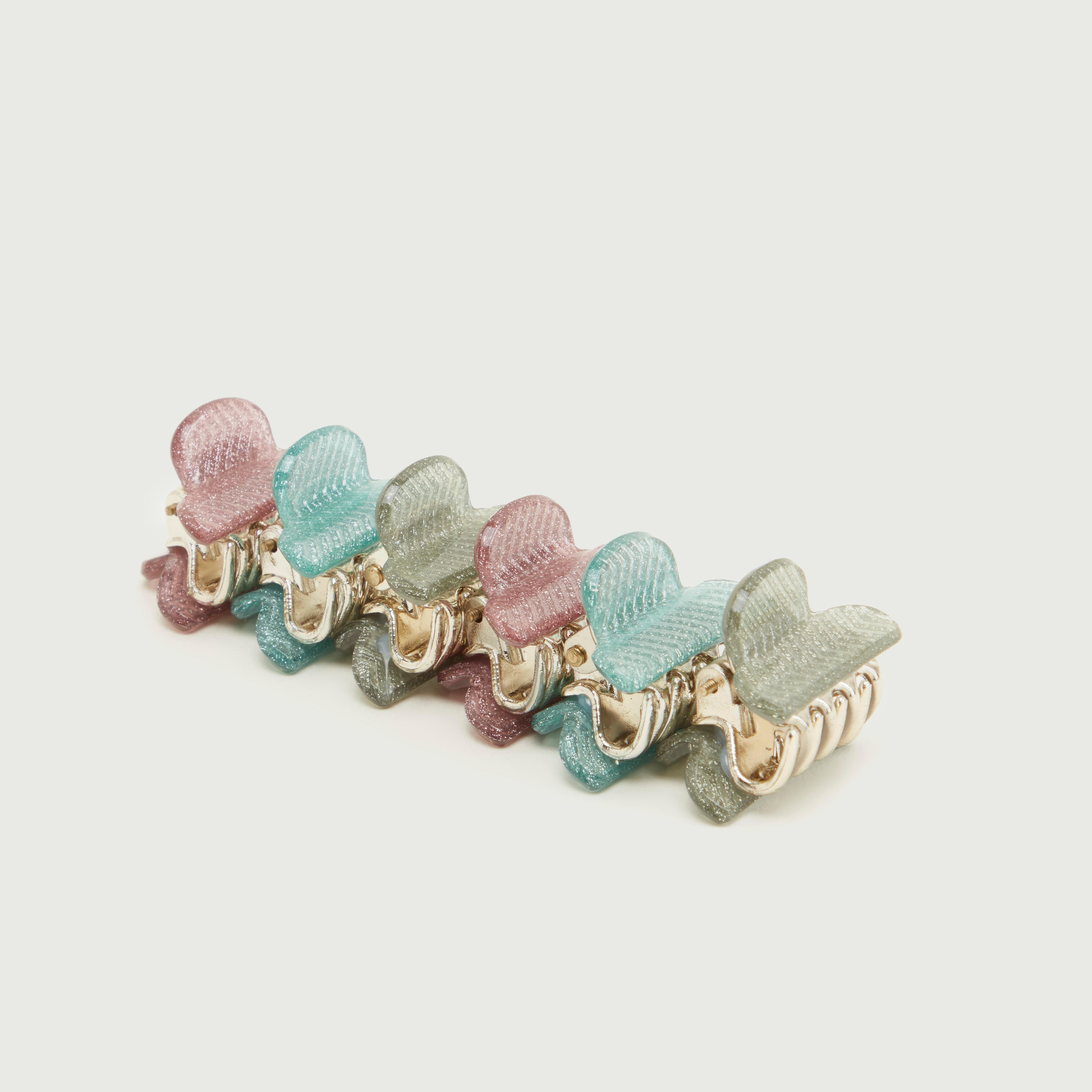 Set of 6 - Chevron Patterned Hair Clamp-women-hairaccessories-image-3
