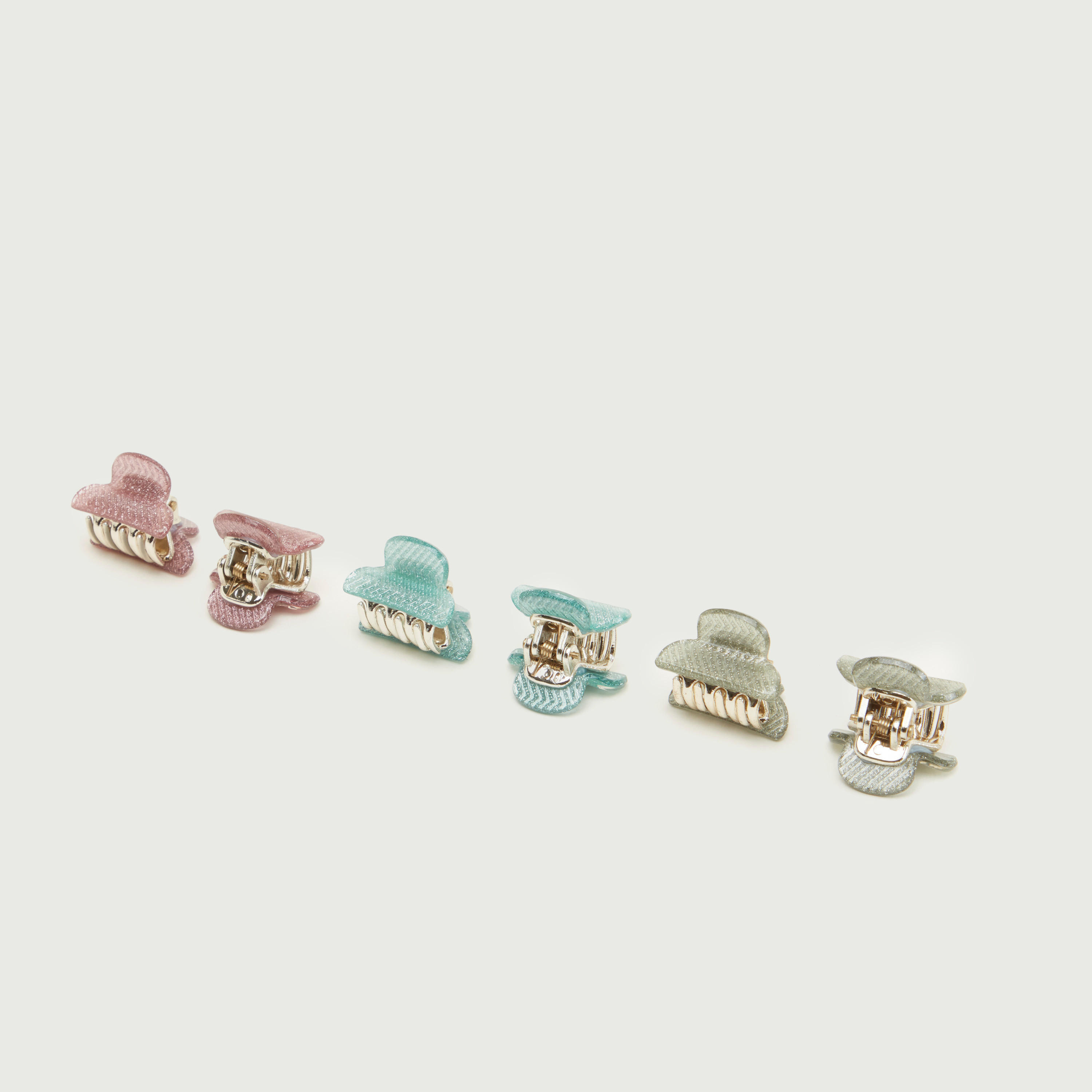 Set of 6 - Chevron Patterned Hair Clamp-women-hairaccessories-image-4
