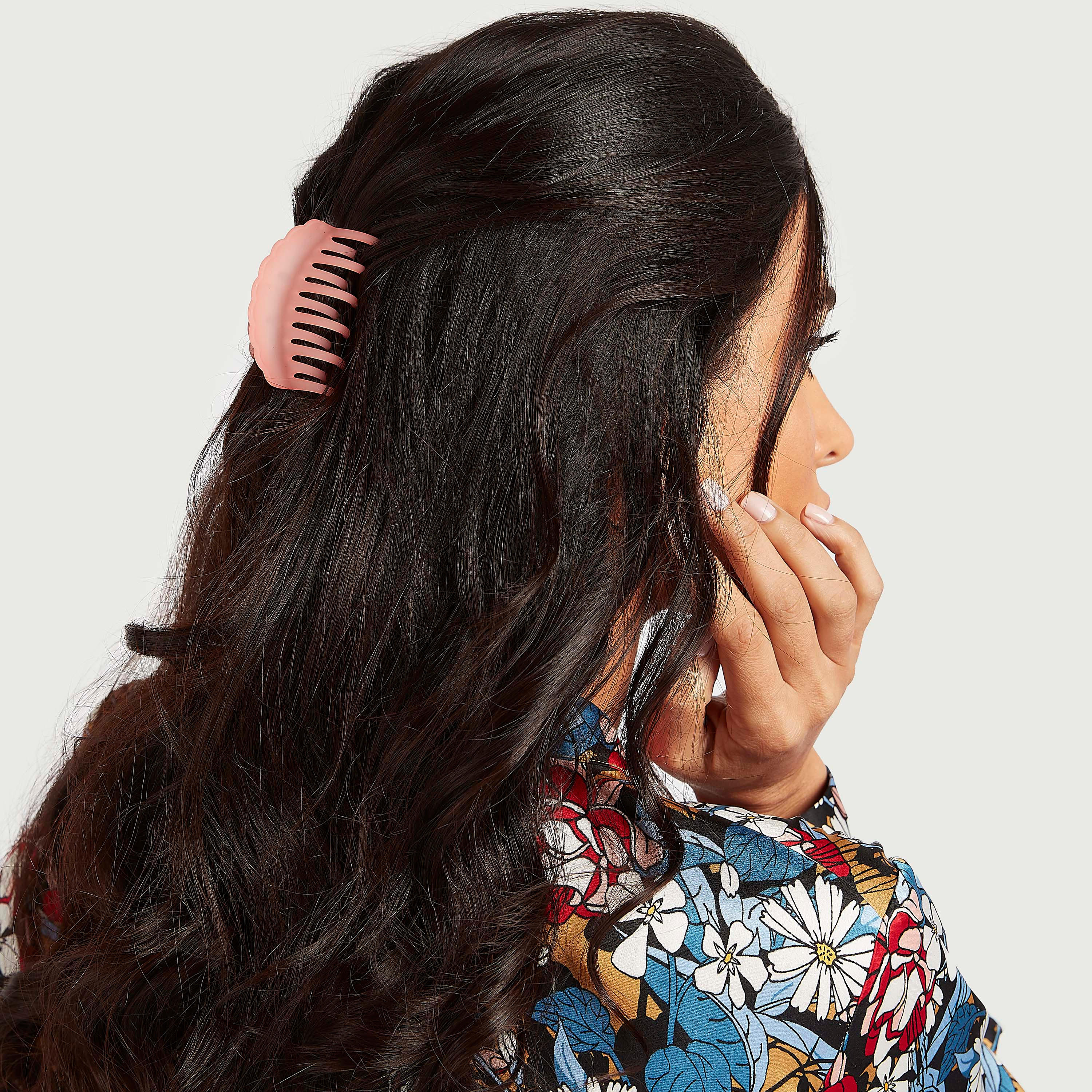 مشبك شعر بأطراف صدفيّة - طقم من 3 قطع-women-hairaccessories-image-2