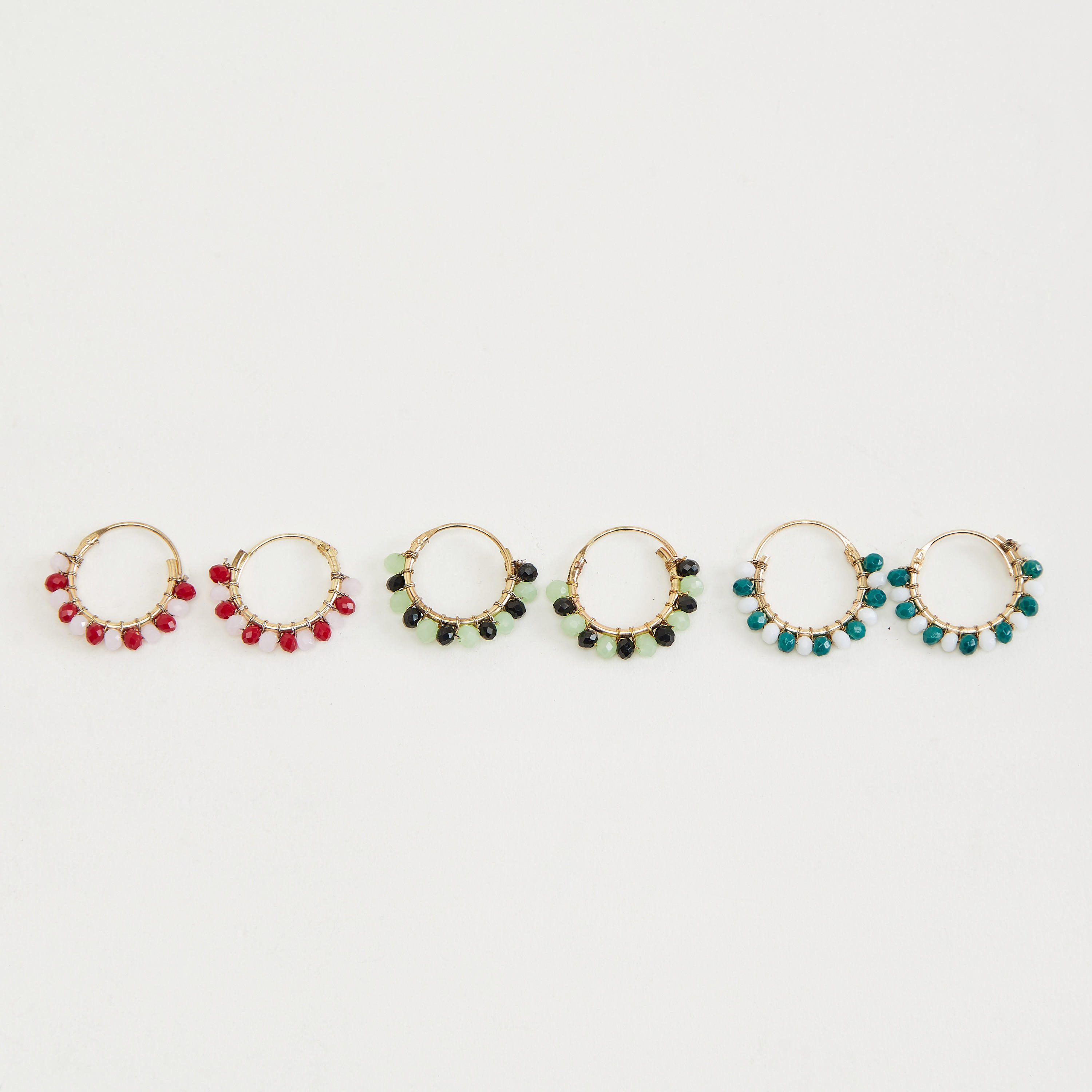 Set of 3 - Embellished Hoop Earrings-women-watchesandjewellery-jewellery-earrings-image-3