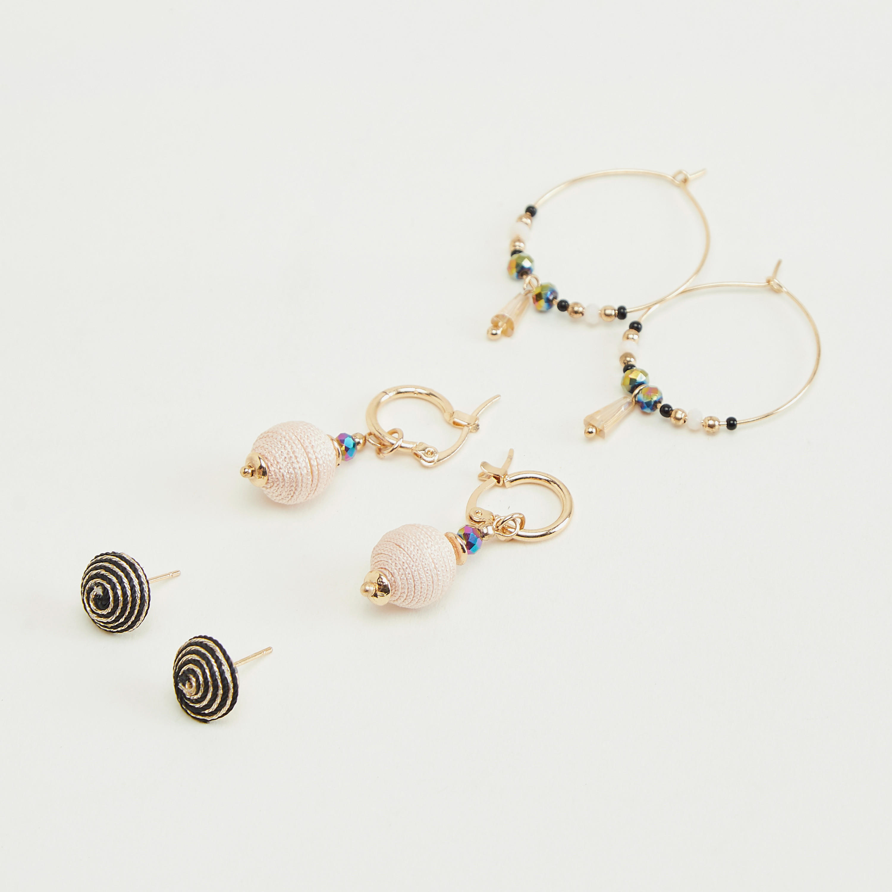 Set of 3 - Assorted Embellished Earrings-women-watchesandjewellery-jewellery-earrings-image-2
