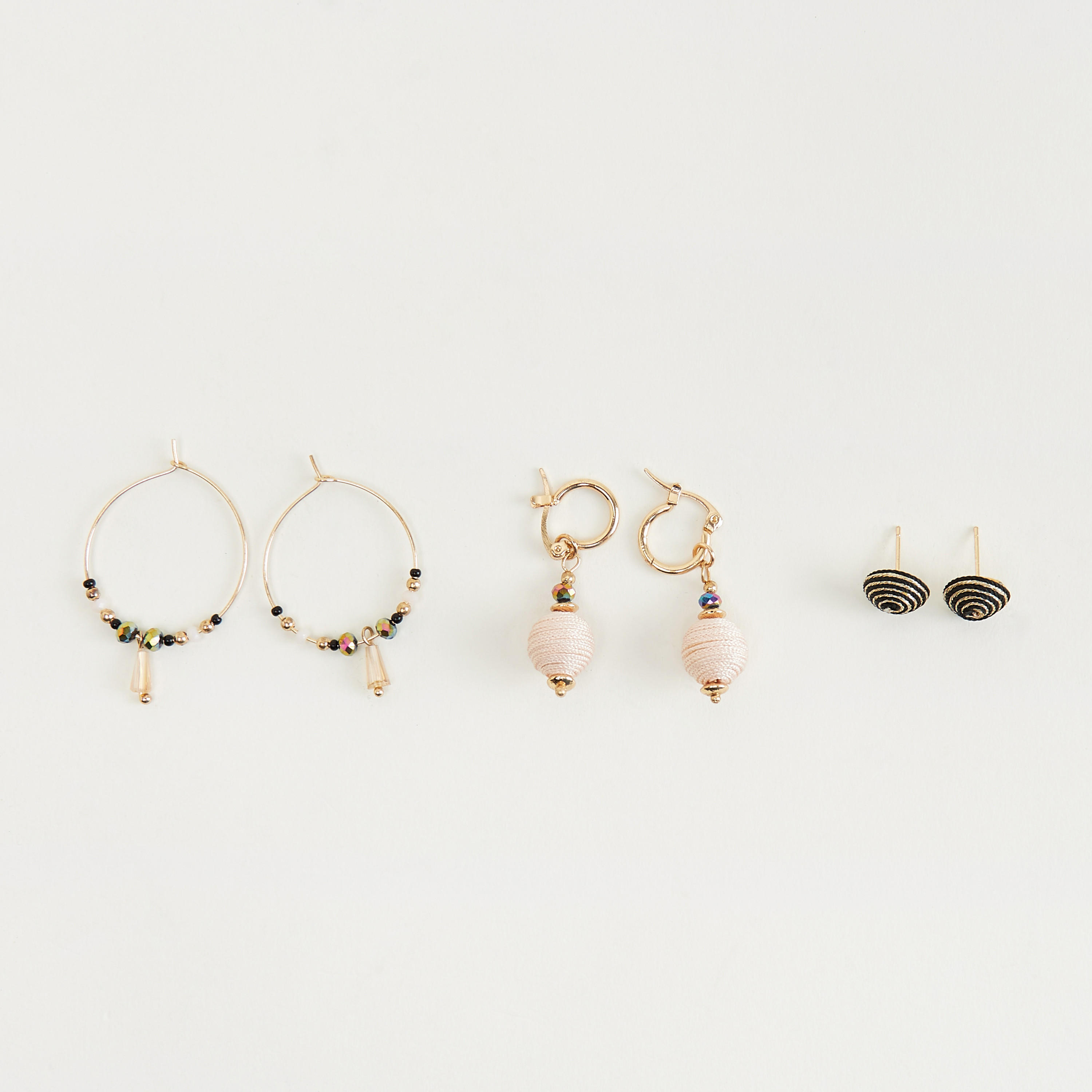 Set of 3 - Assorted Embellished Earrings-women-watchesandjewellery-jewellery-earrings-image-3