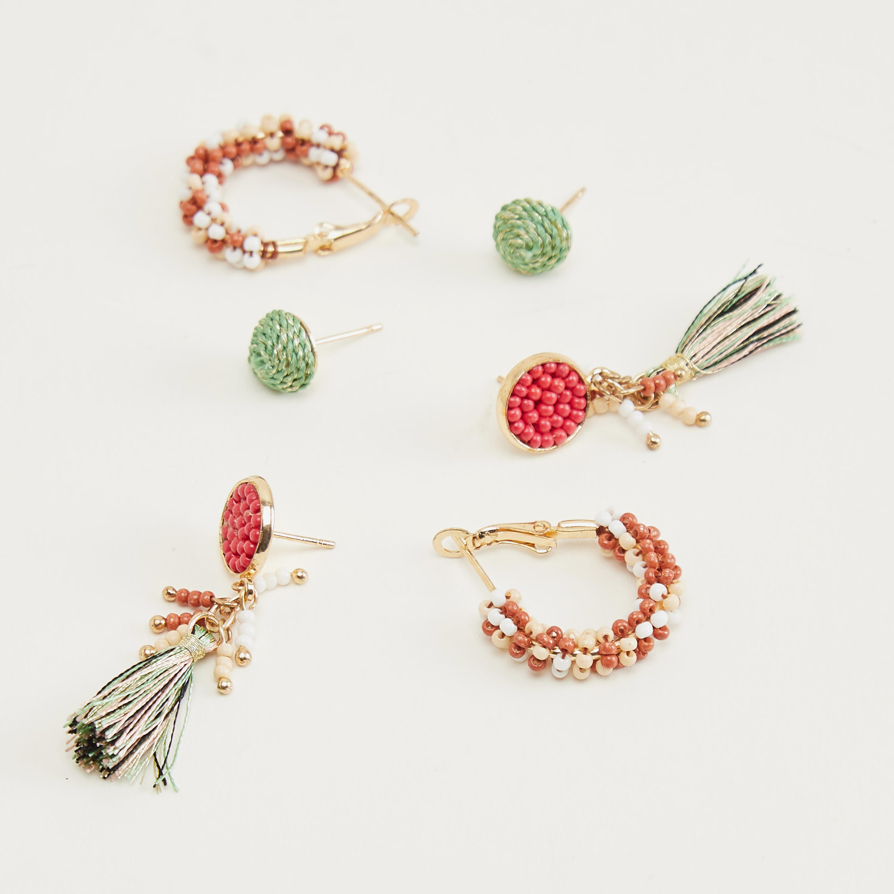 Set of 3 - Assorted Embellished Earrings Set-women-watchesandjewellery-jewellery-earrings-image-2