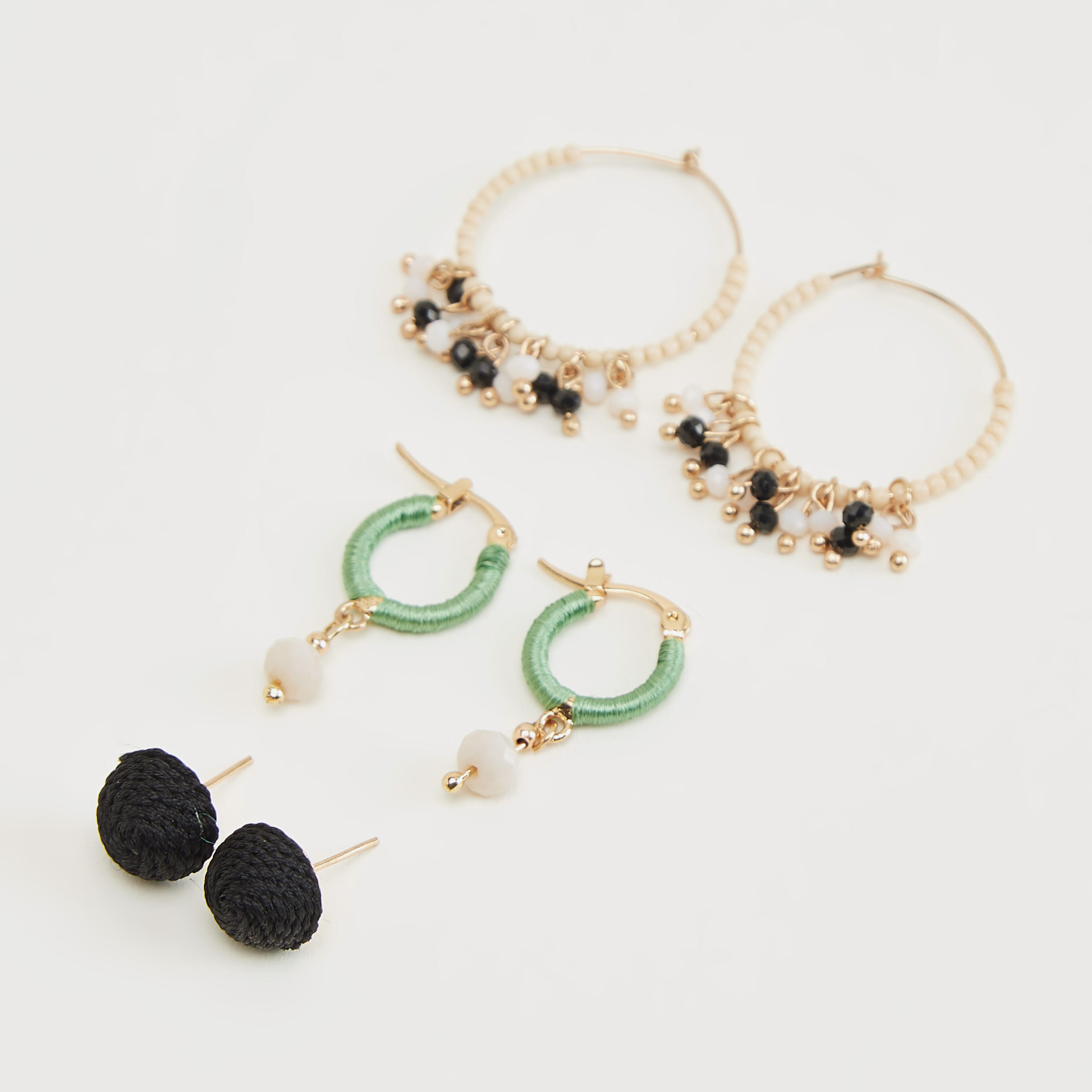 Set of 3 - Assorted Embellished Earrrings-women-watchesandjewellery-jewellery-earrings-image-2