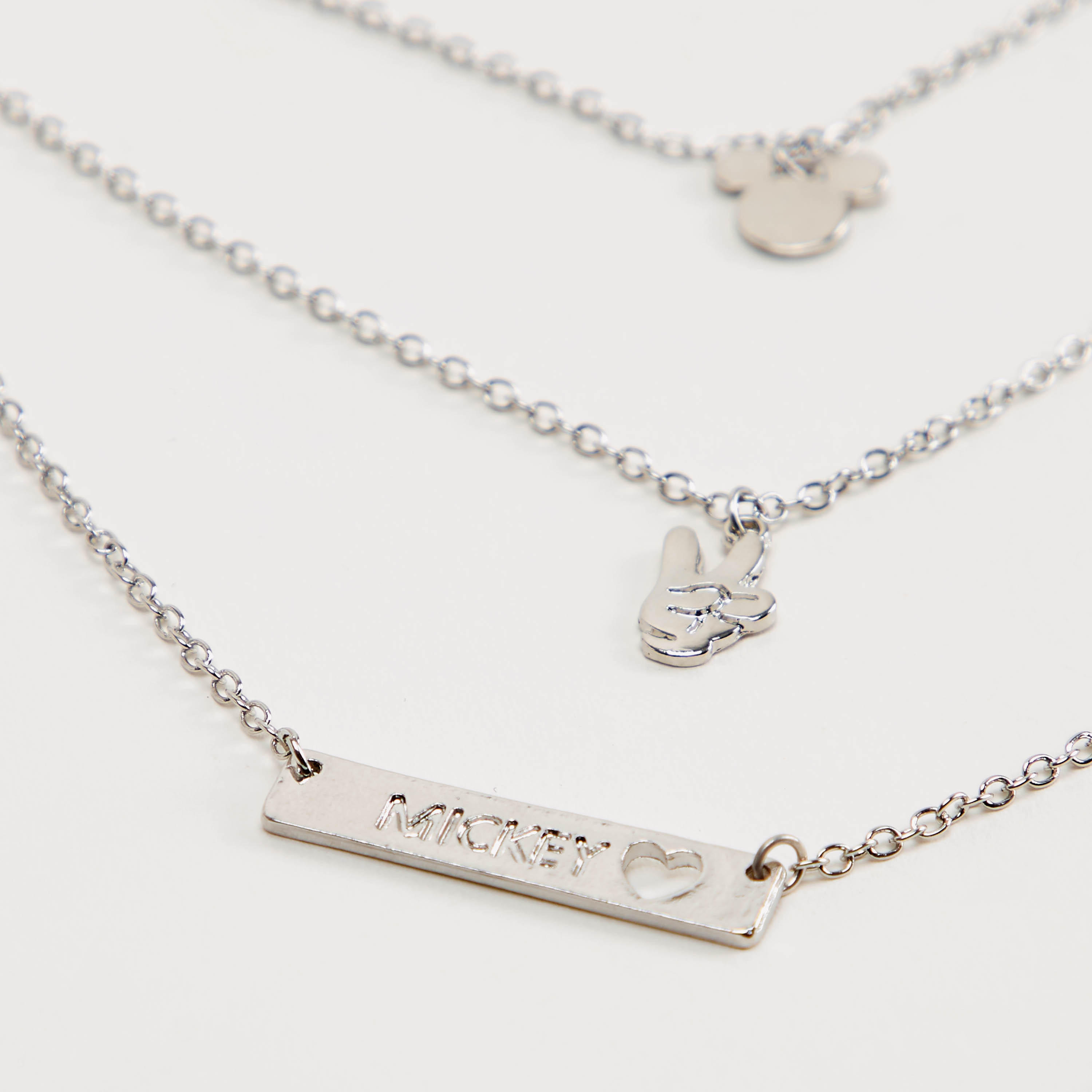 عقد بدلّاية متعدّدة الطبقات ودلّاية ميكي ماوس ومشبك للإغلاق-women-watchesandjewellery-jewellery-necklacesandpendants-image-5
