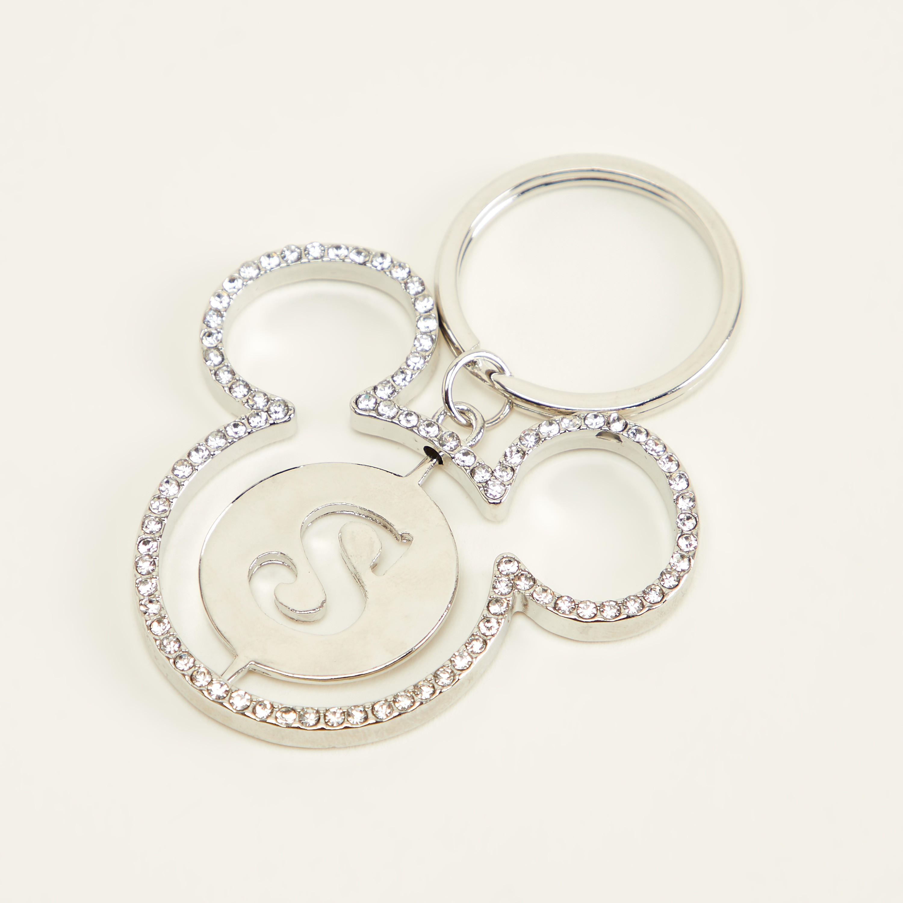 سلسلة مفاتيح بزينة حرف أس وشكل ميكي ماوس-women-clothingaccessories-novelties-image-2