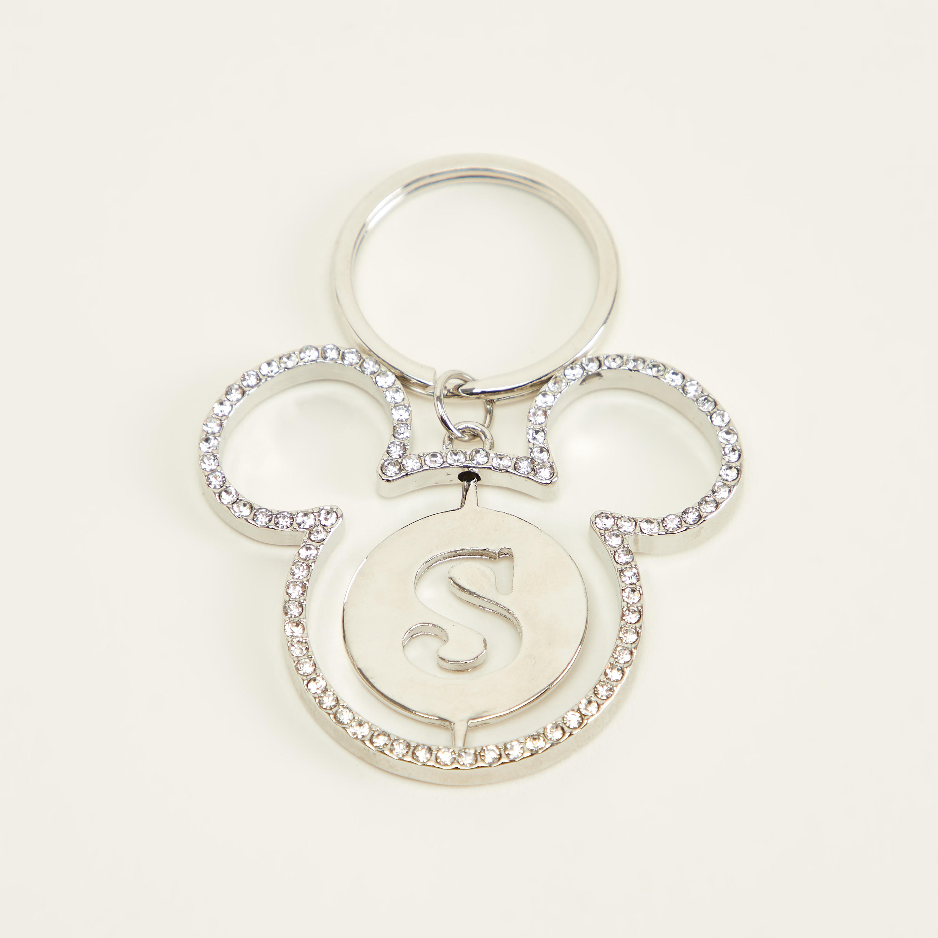سلسلة مفاتيح بزينة حرف أس وشكل ميكي ماوس-women-clothingaccessories-novelties-image-1