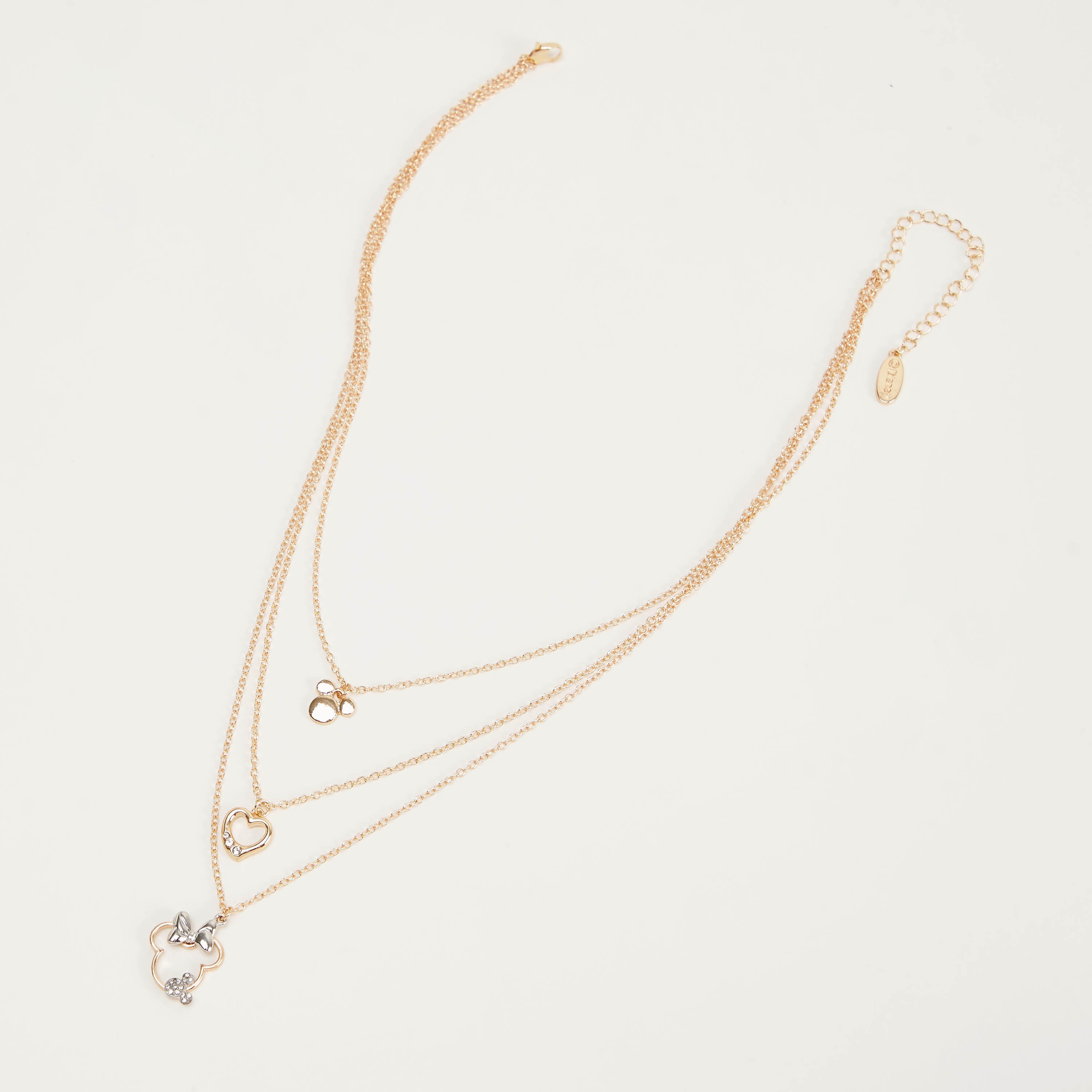 عقد بدلّاية متعدّدة الطبقات بتصميم ميكي أند ميني ماوس-women-watchesandjewellery-jewellery-necklacesandpendants-image-1