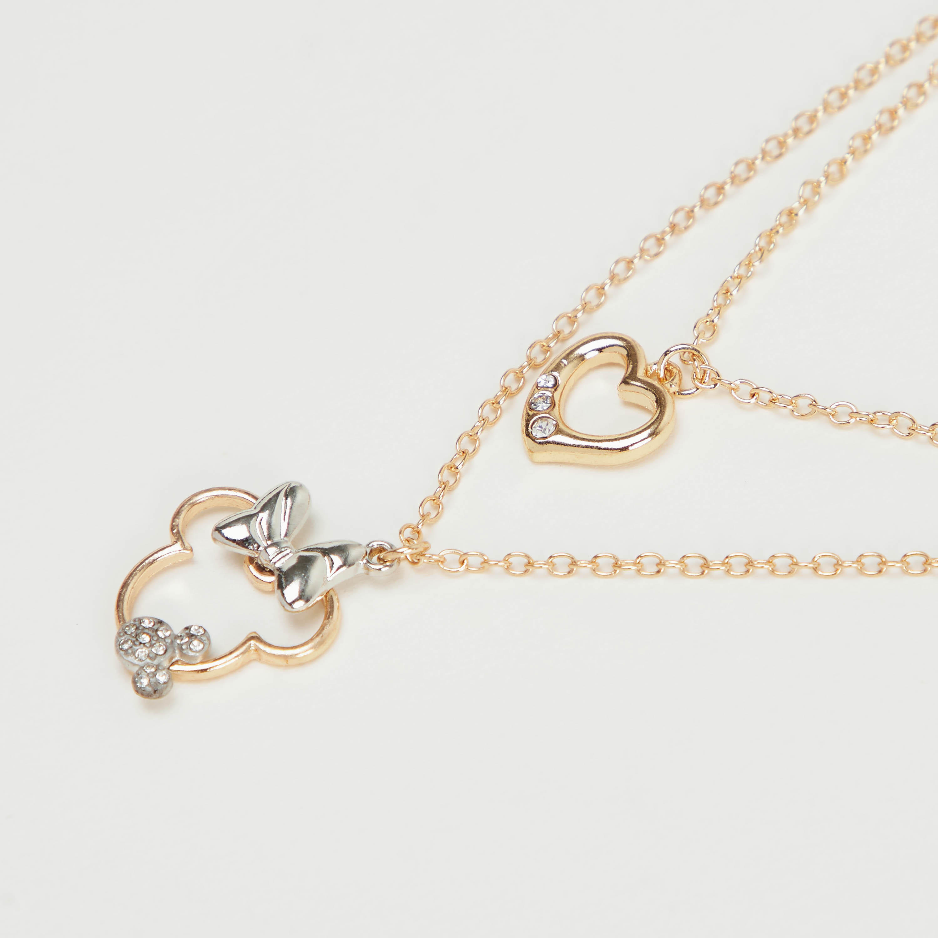 عقد بدلّاية متعدّدة الطبقات بتصميم ميكي أند ميني ماوس-women-watchesandjewellery-jewellery-necklacesandpendants-image-4