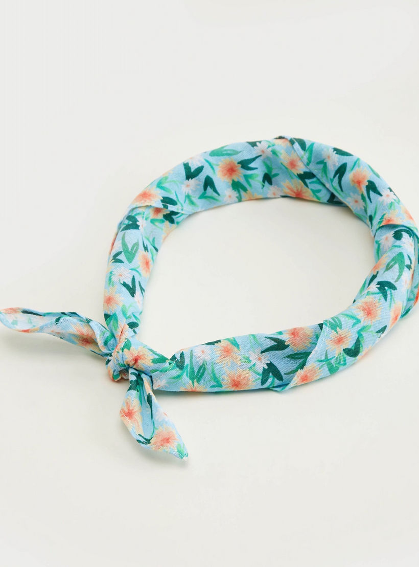 Floral Print Bandana-women-hairaccessories-image-1